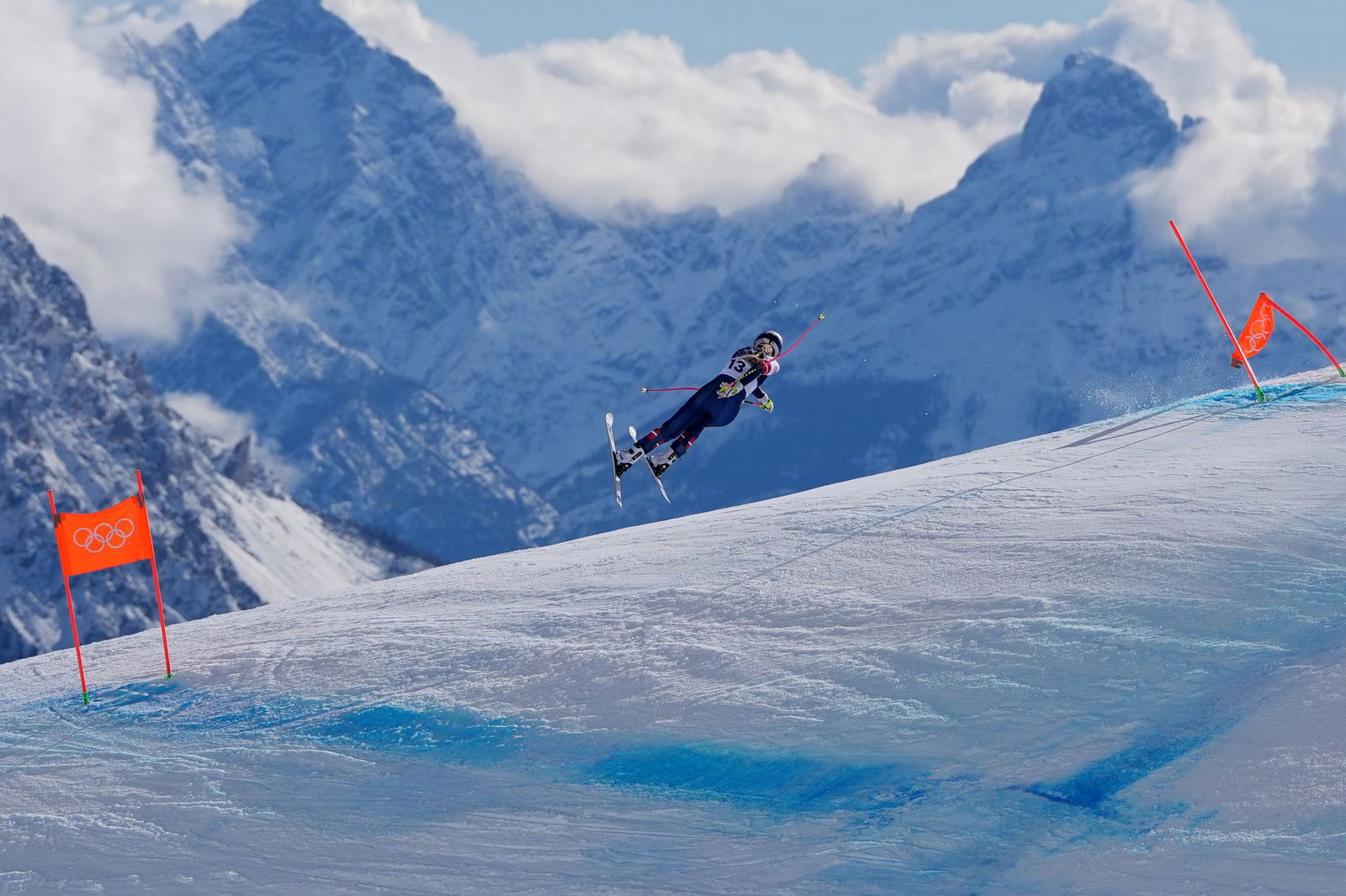 Lindsey Vonn hat sich bei dem Sturz schwer verletzt.