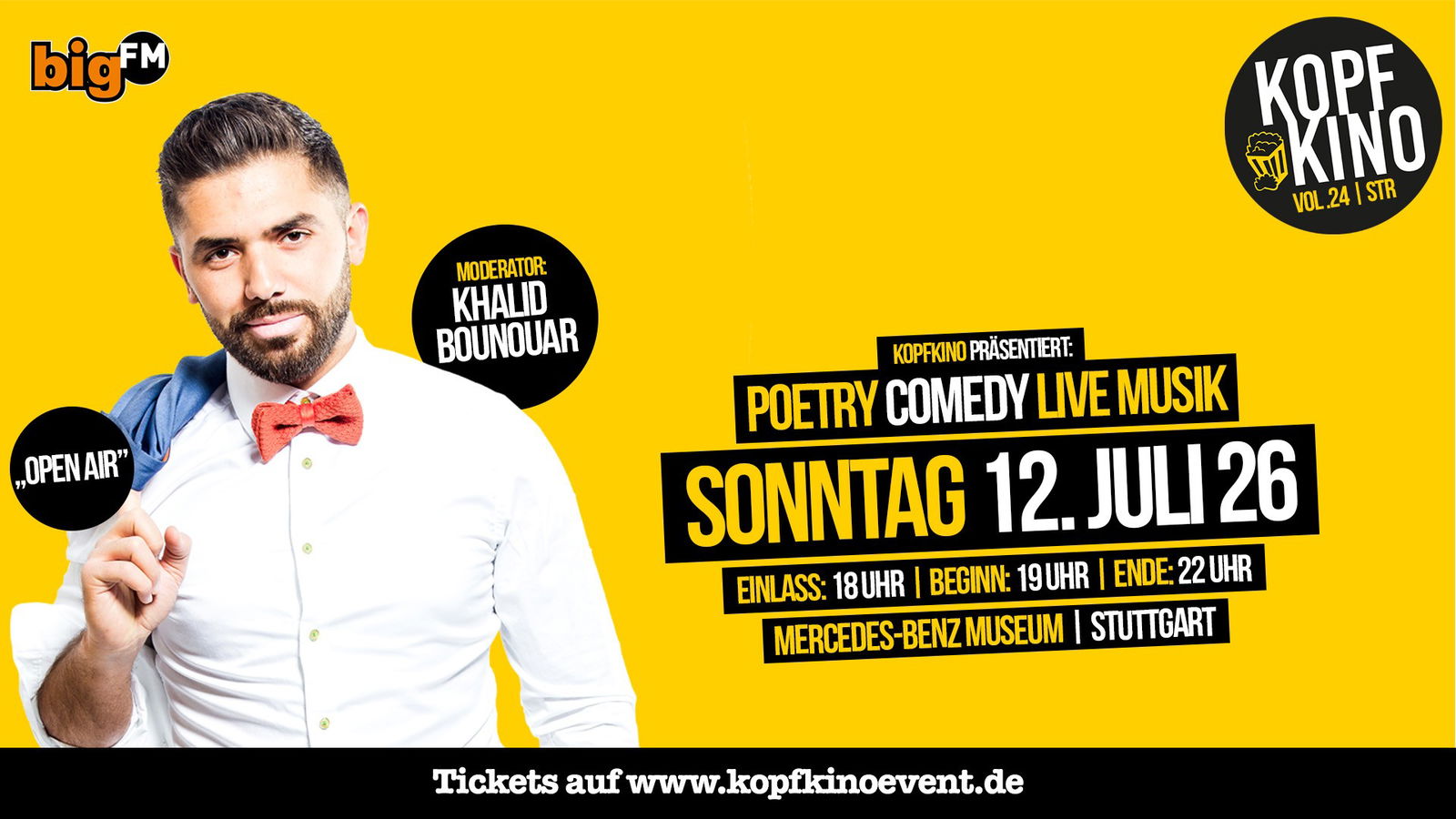 Veranstaltungs Header - Kopfkino Stuttgart, 12.07.2026