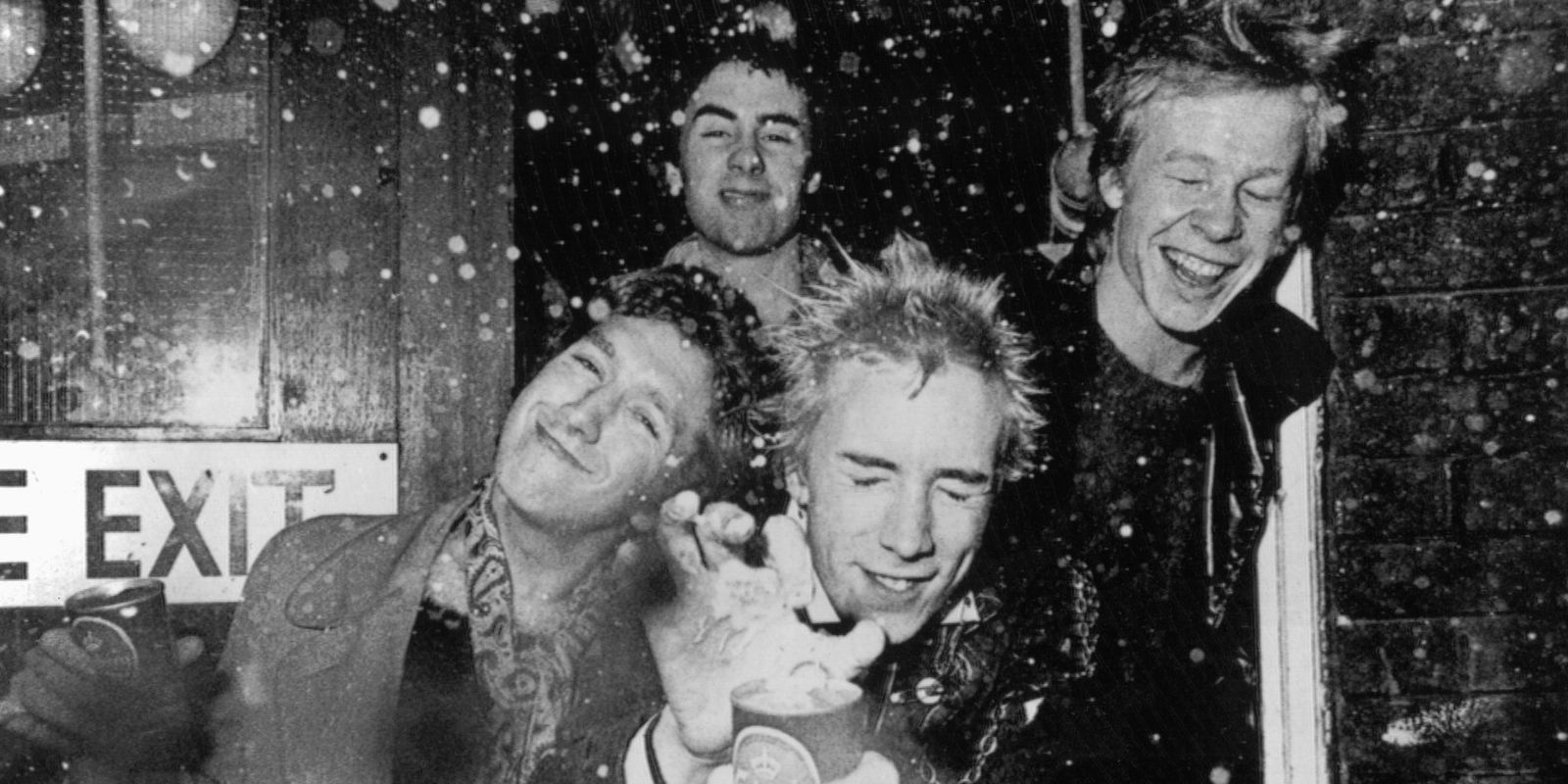Die Sex Pistols: Steve Jones (l), Sid Vicious, John Lydon, Paul Cook. (Archivbild)