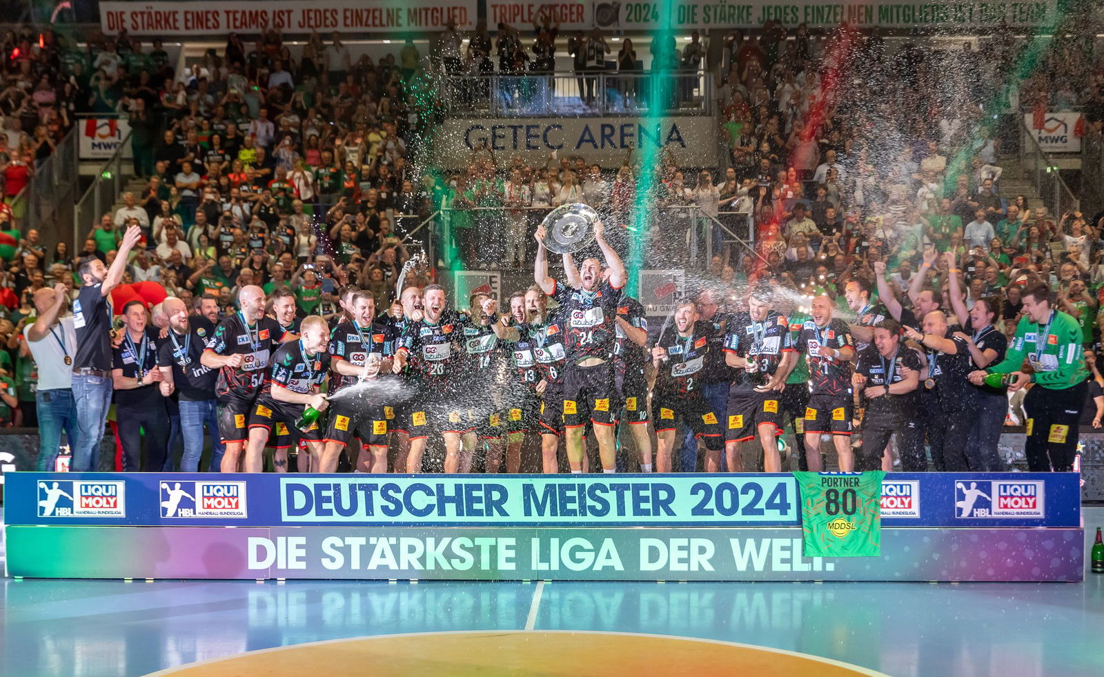 Der SC Magdeburg möchte wie 2024 den Meistertitel feiern. (Archivbild)