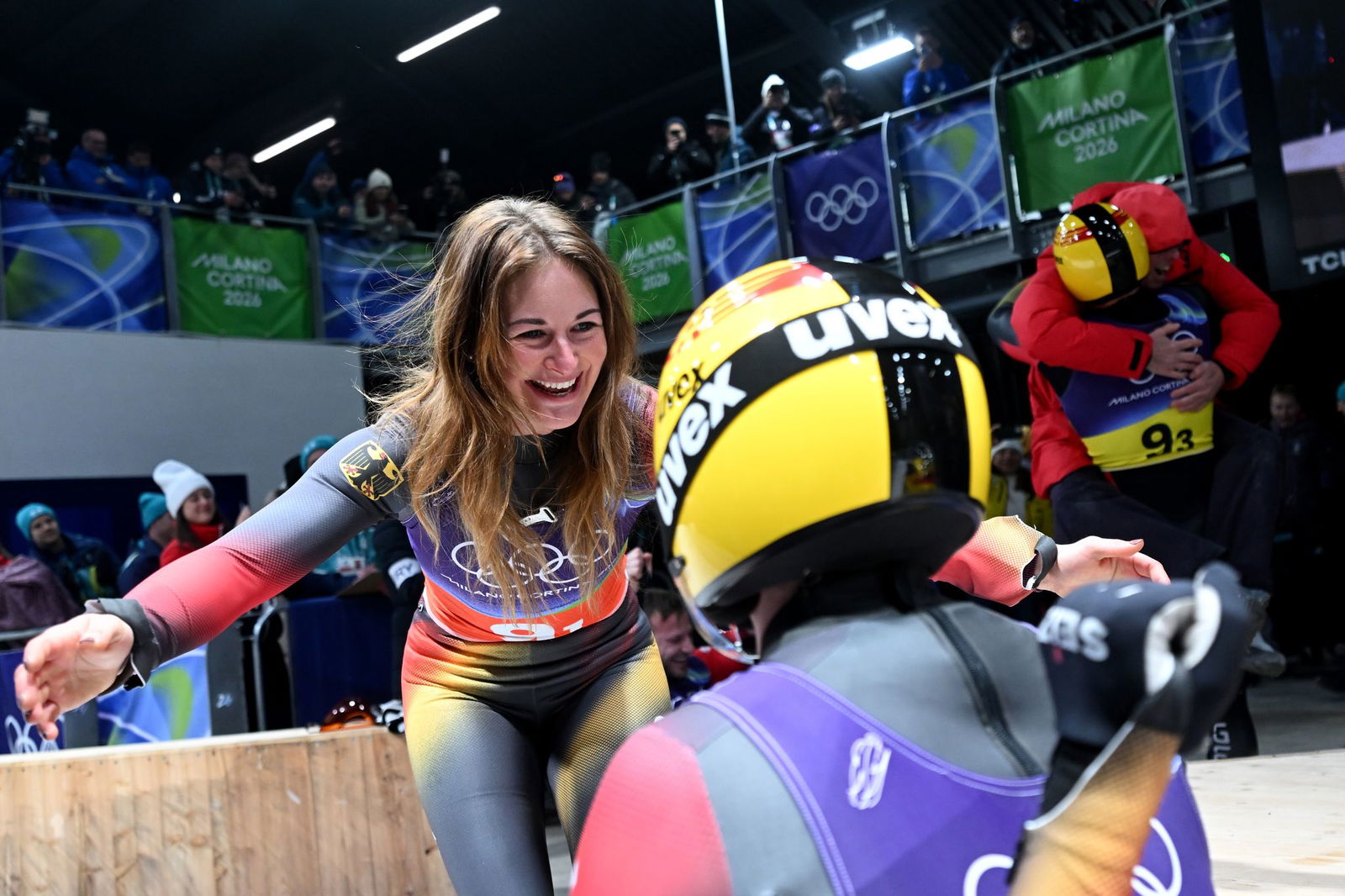 Für Julia Taubitz ist es nach dem Sieg im Einzelrennen die zweite Goldmedaille. 