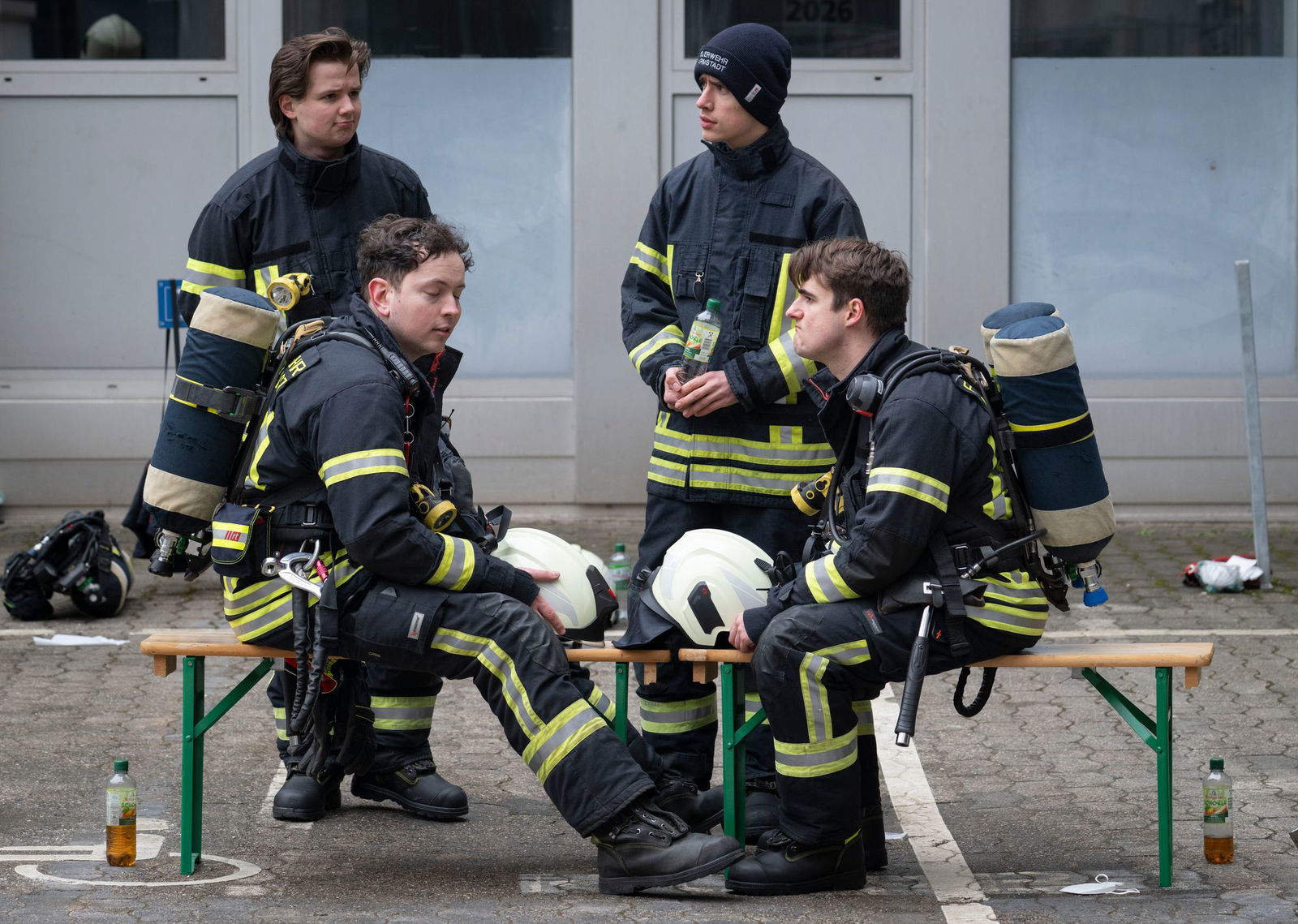 Die Löscharbeiten sind körperlich sehr anstregend.