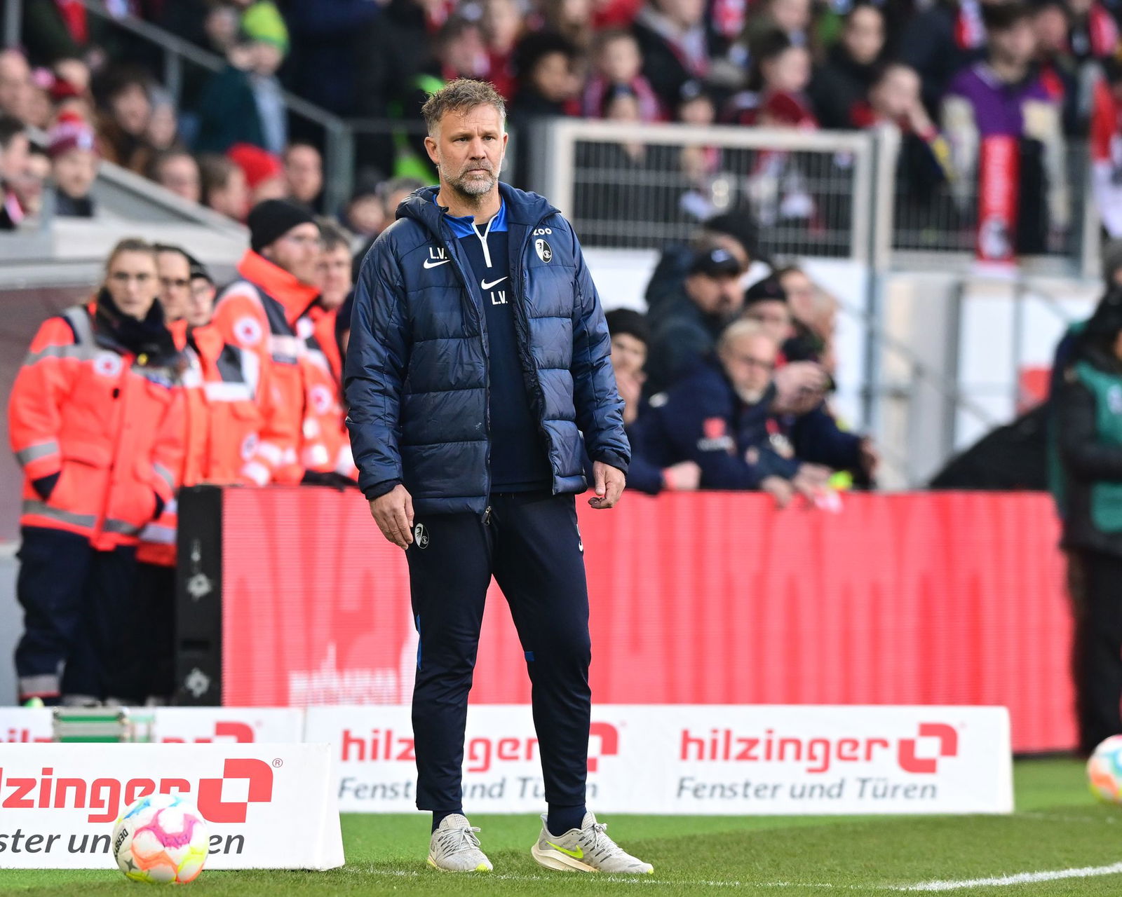 Viel Erfahrung: Freiburgs Co-Trainer Voßler, als er im Februar 2023 Chefcoach Streich vertrat. (Archivbild)