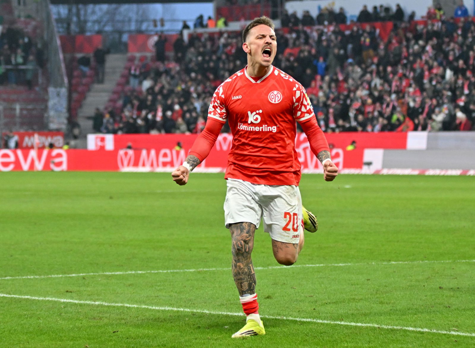  Phillip Tietz (1. FSV Mainz 05) darf nun auch Conference League spielen. (Archivbild)