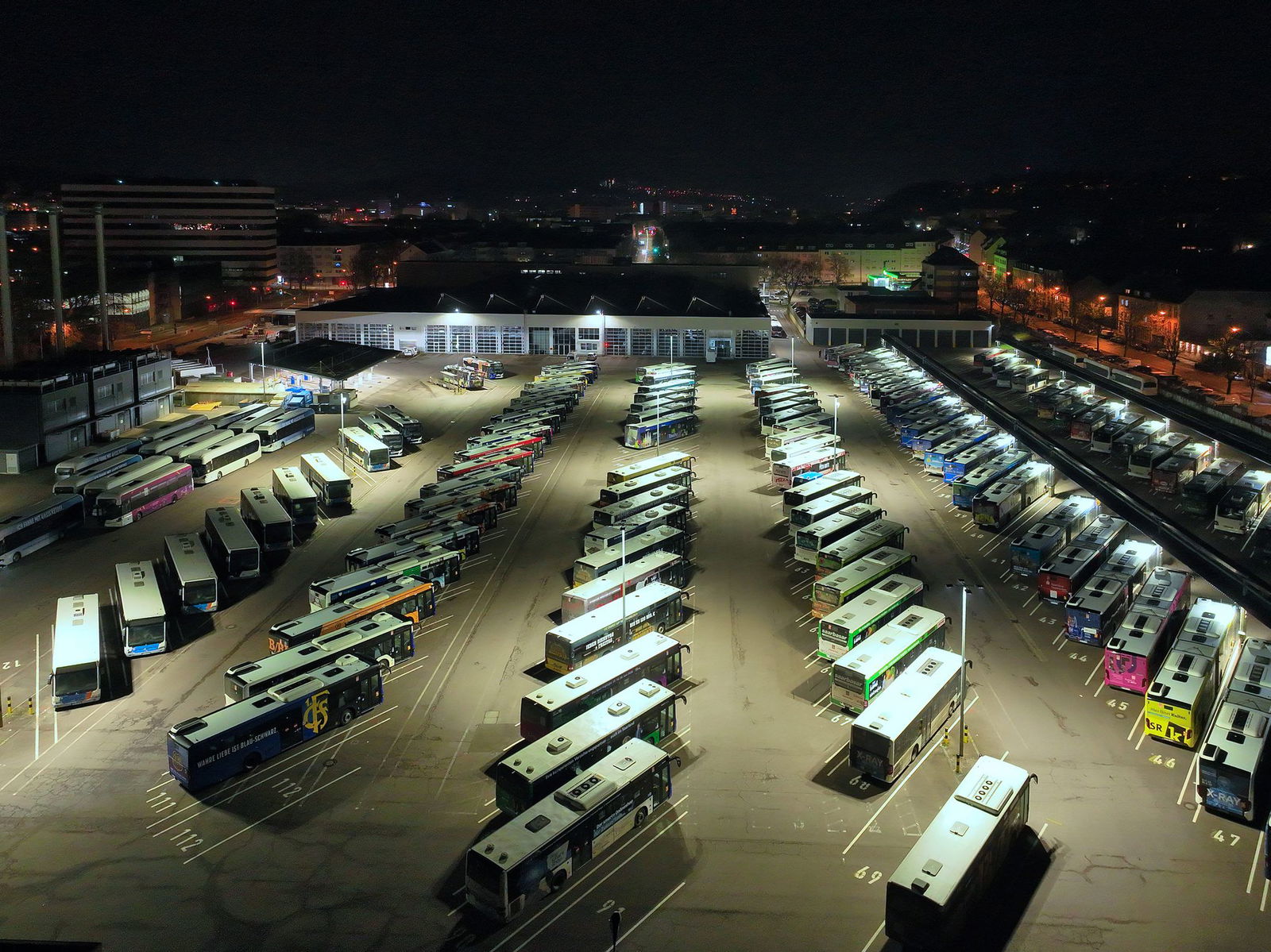 Die Busse der Saarbahn stehen still.