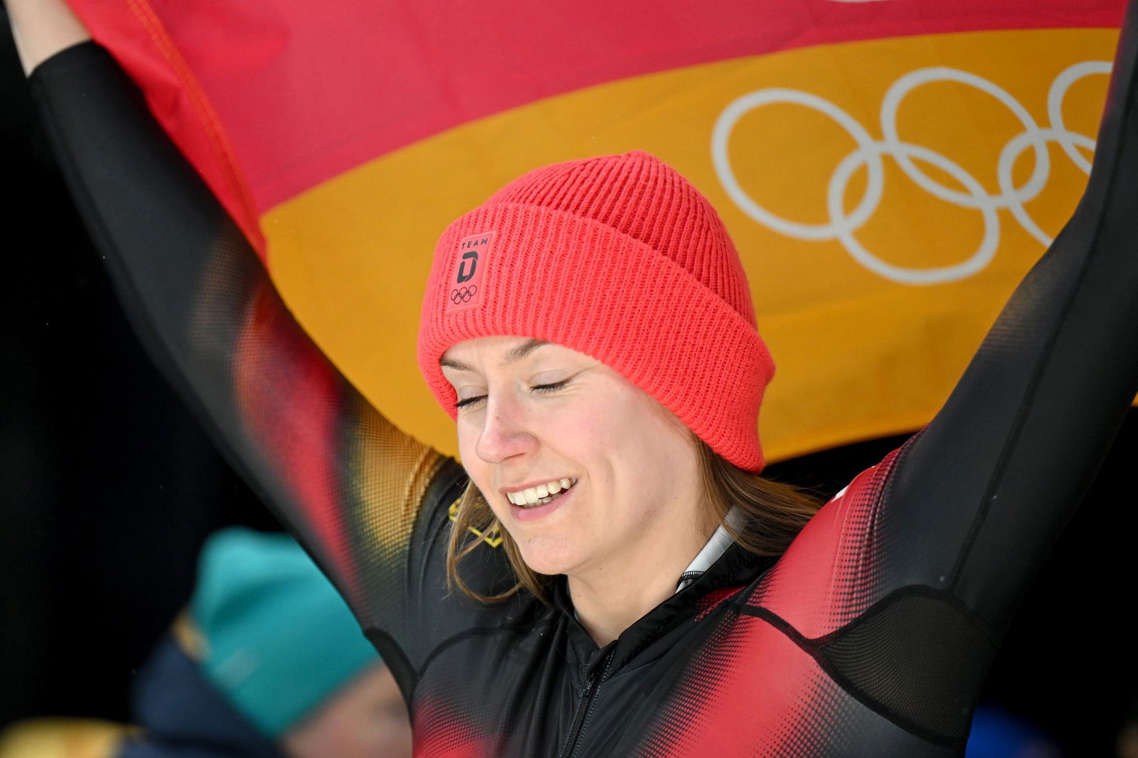 Laura Nolte freute sich zunächst über Olympia-Silber.