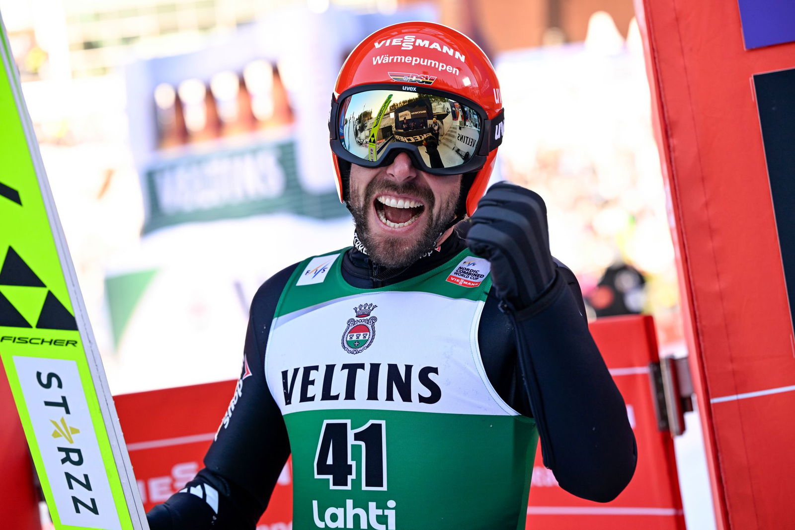 Jubelnd sah man Johannes Rydzek in seiner Karriere oft. (Archivbild)