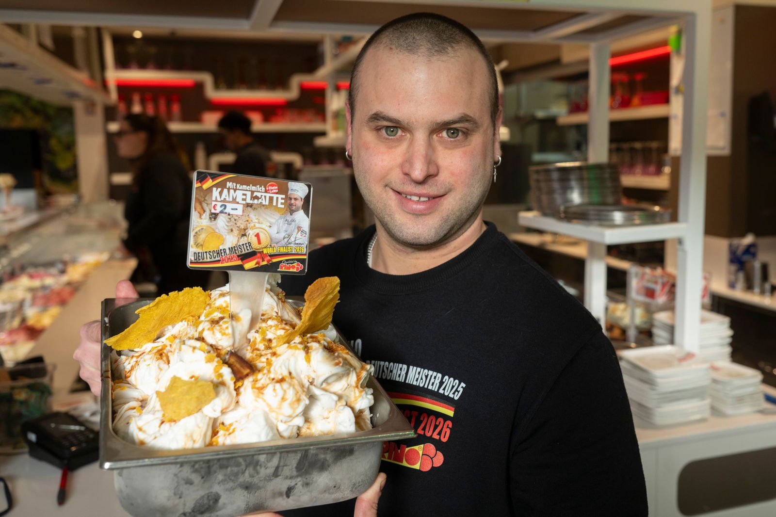 Thomas Micolino hat ein Kamelmilch-Eis entwickelt. 