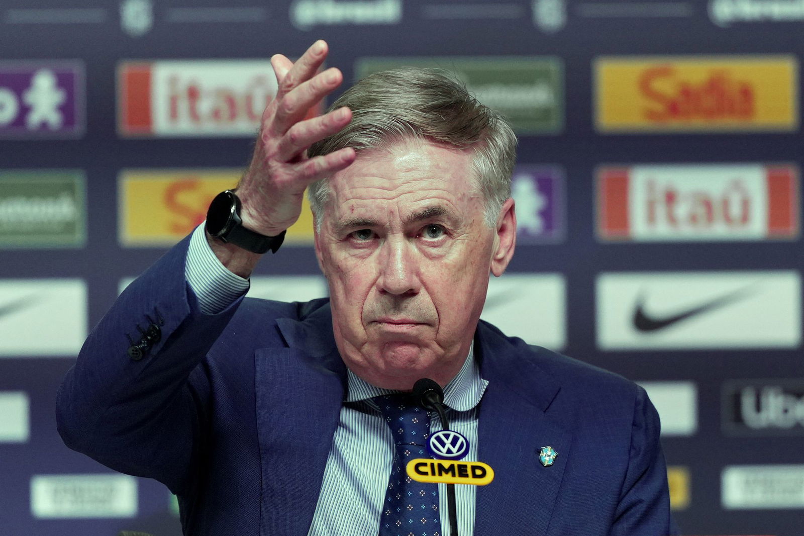  Brasiliens Carlo Ancelotti nominierte Neymar nicht für die kommenden WM-Testspiele.