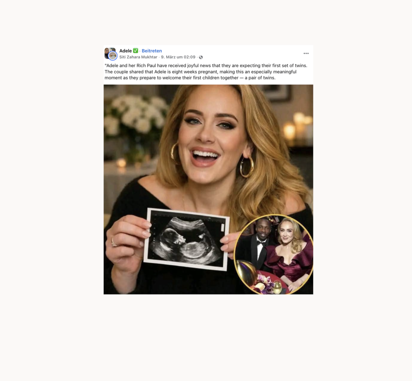 Adele soll schwanger sein - FAKE