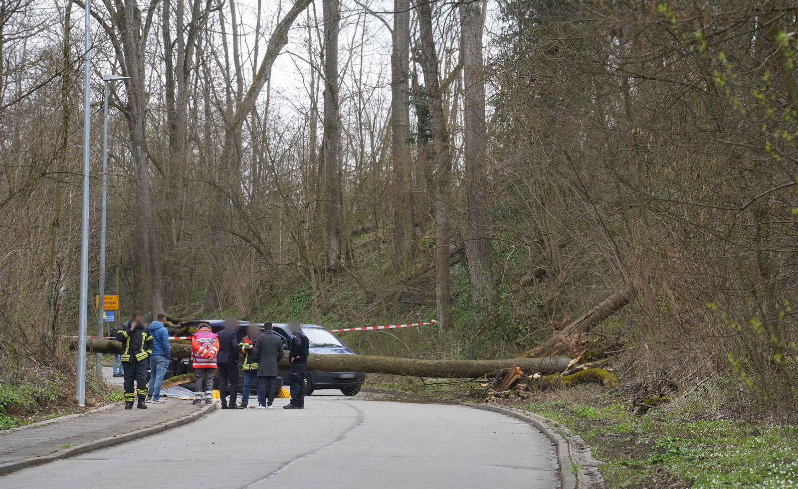 Der Fahrer starb noch an der Unfallstelle an seinen schweren Verletzungen.