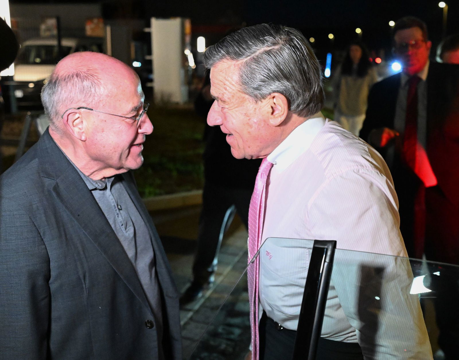Gregor Gysi und Wolfgang Grupp vor dem gemeinsamen Talk.