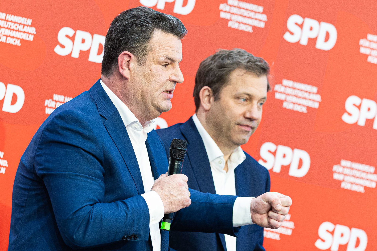 Ex-Minister Heil (l.) tritt Spekulationen entgegen, er komme als Nachfolger von SPD-Chef Lars Klingbeil (r.) in Betracht.