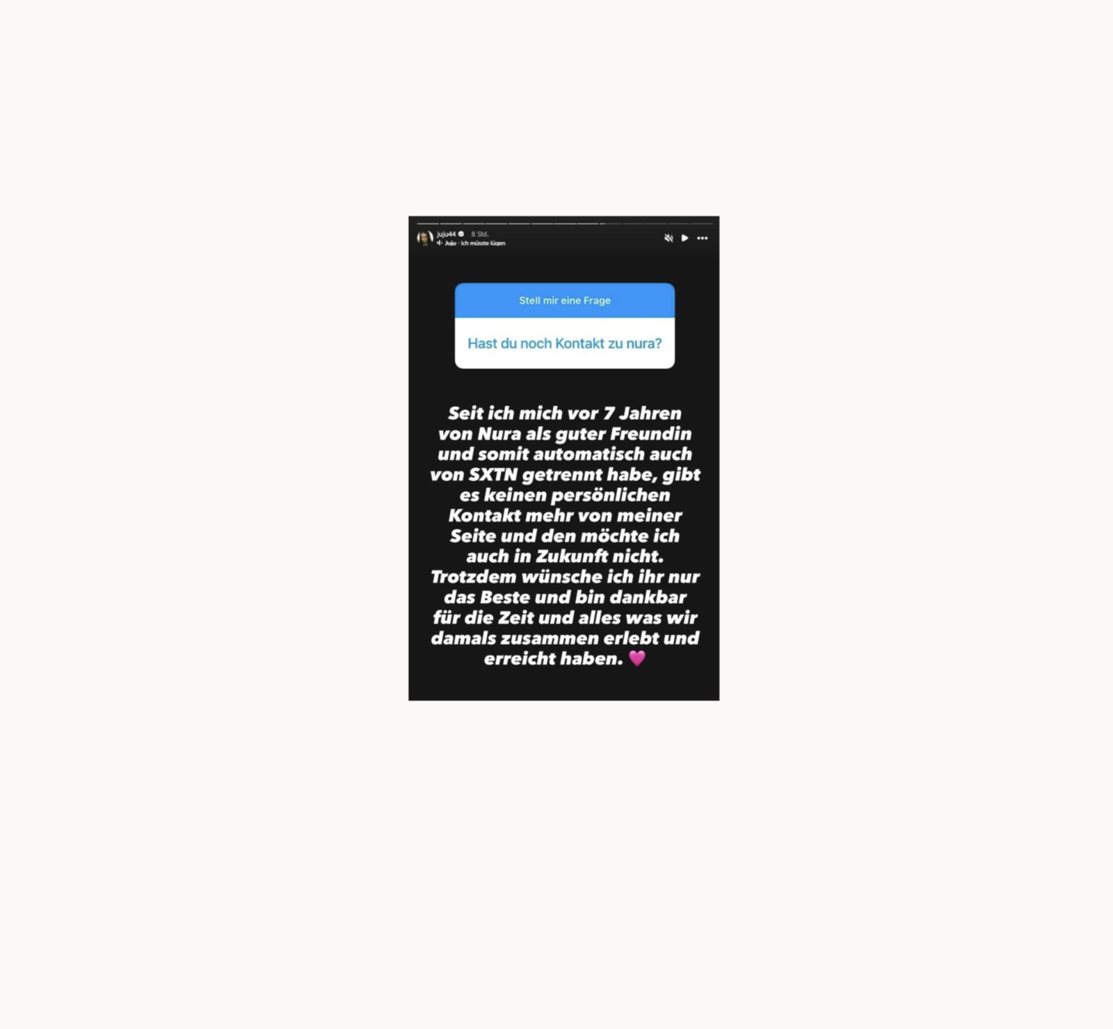 Juju - Nura keinen Kontakt Instagram