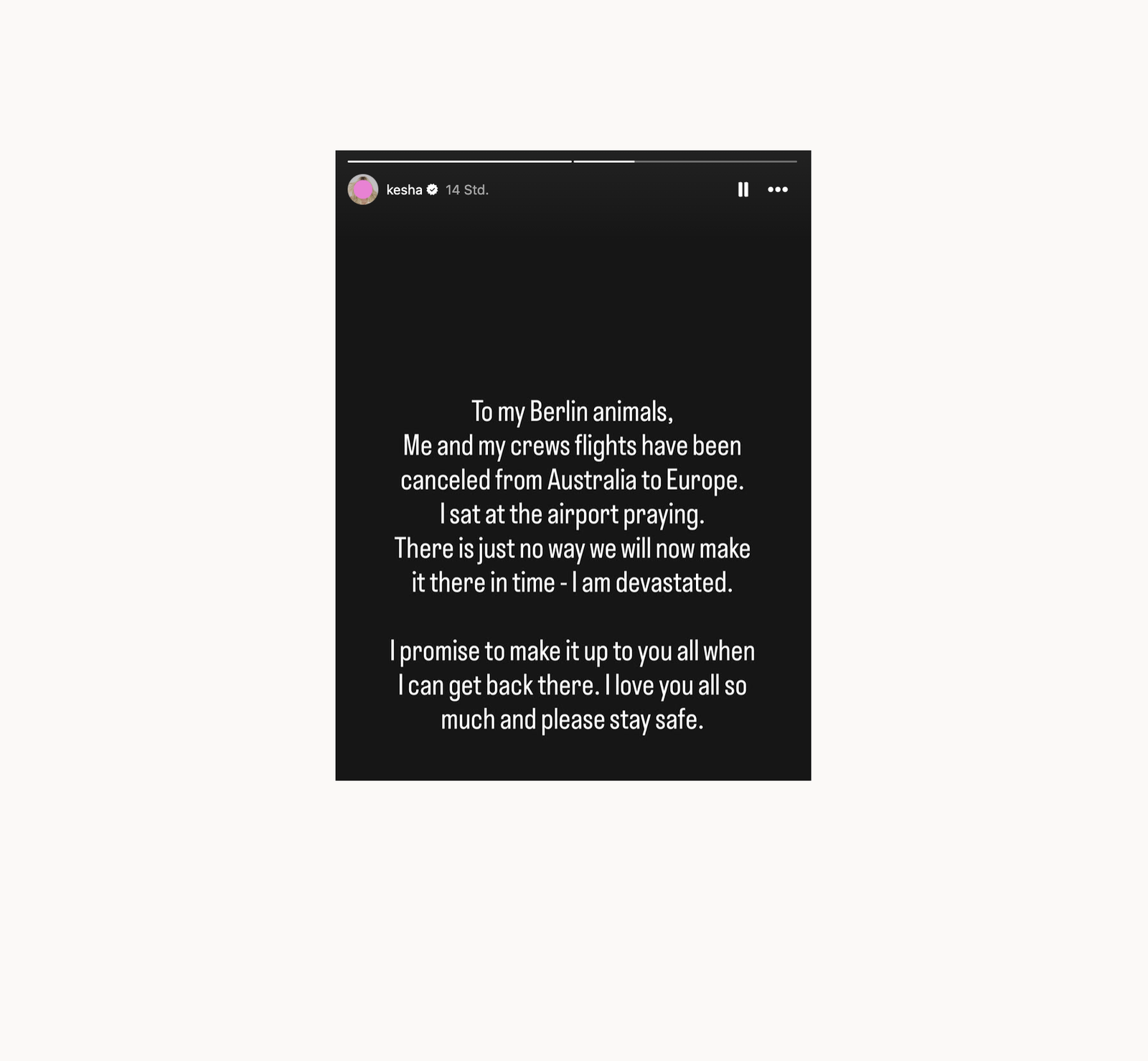 Kesha - Berlin Absage