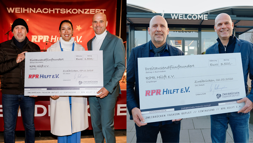 Spendenübergabe Zweibrücken Fashion Outlet