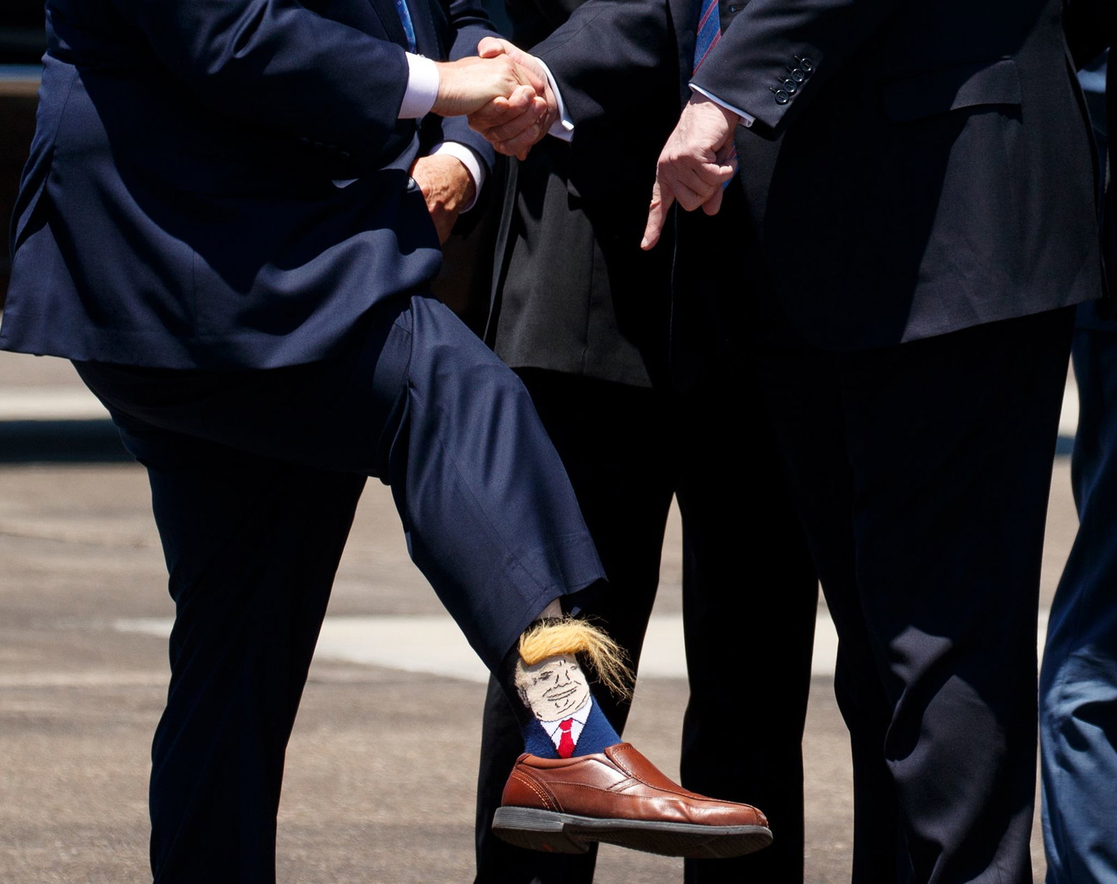 Russische Abgeordnete haben bei ihrem ersten US-Besuch seit mehr als zehn Jahren als Geschenk Socken mit dem Bildnis von Präsident Donald Trump geschenkt bekommen. (Symbolbild)