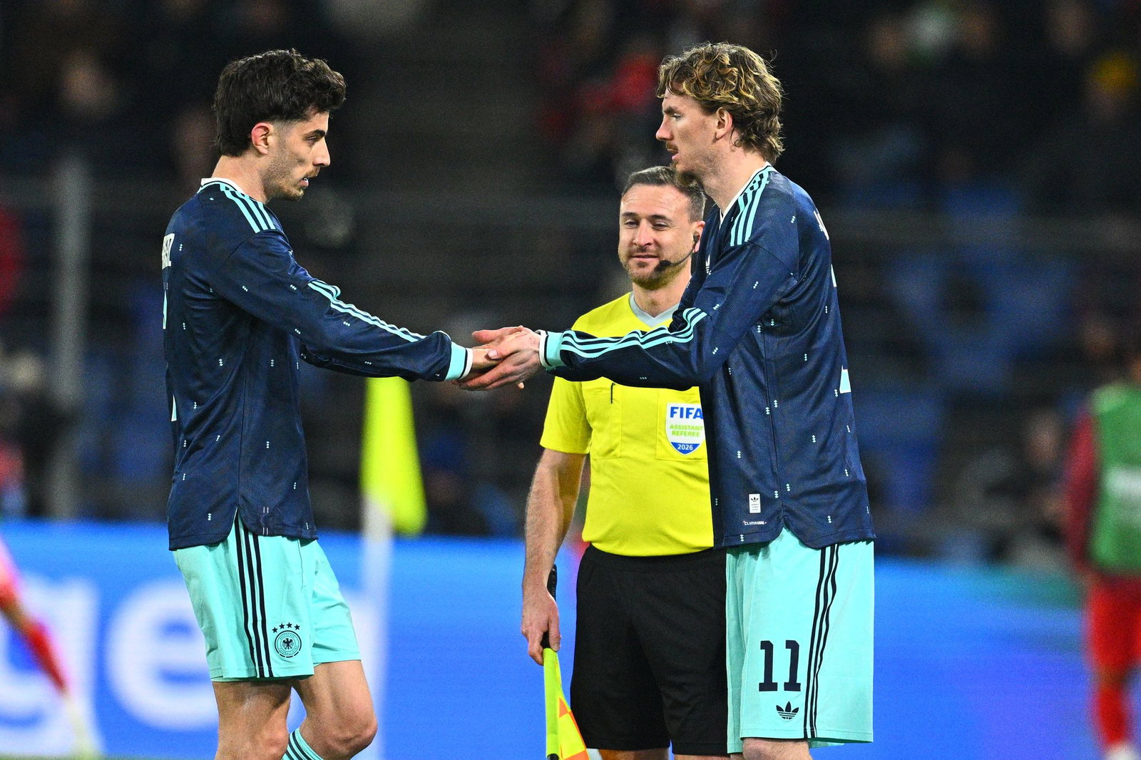 Kai Havertz (l.) und Nick Woltemade (r.) sind die Angreifer im DFB-Team. 