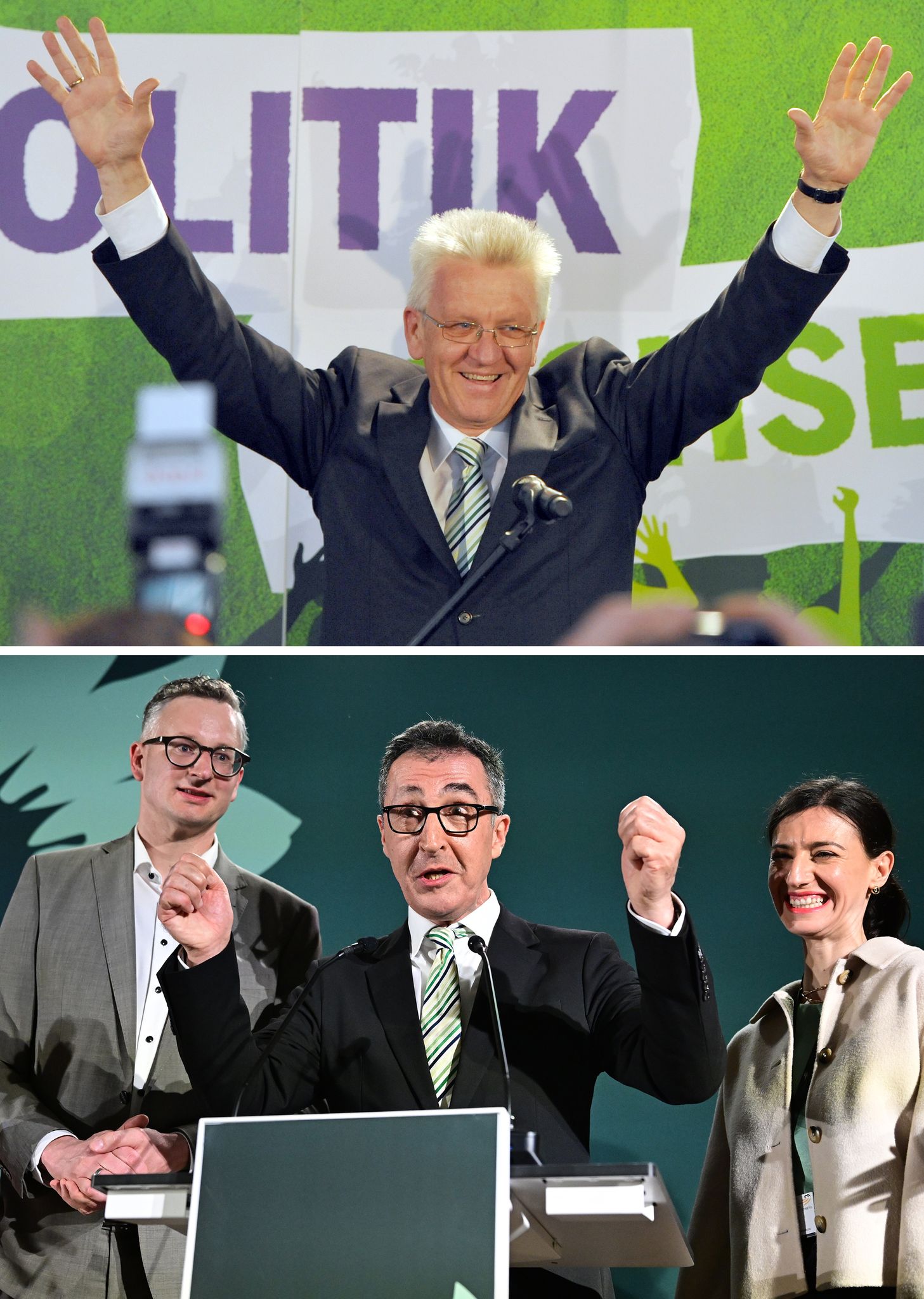 Hat diese Krawatte Glück gebracht? Schon Kretschmann trug das selbe Modell 2011. 