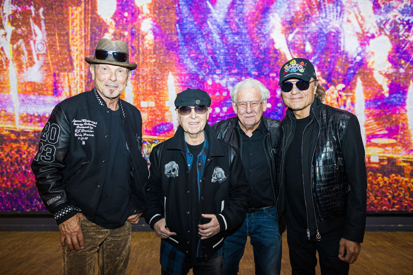 Die Scorpions während der Vernissage der Fotoausstellung «Pixel of Rock».