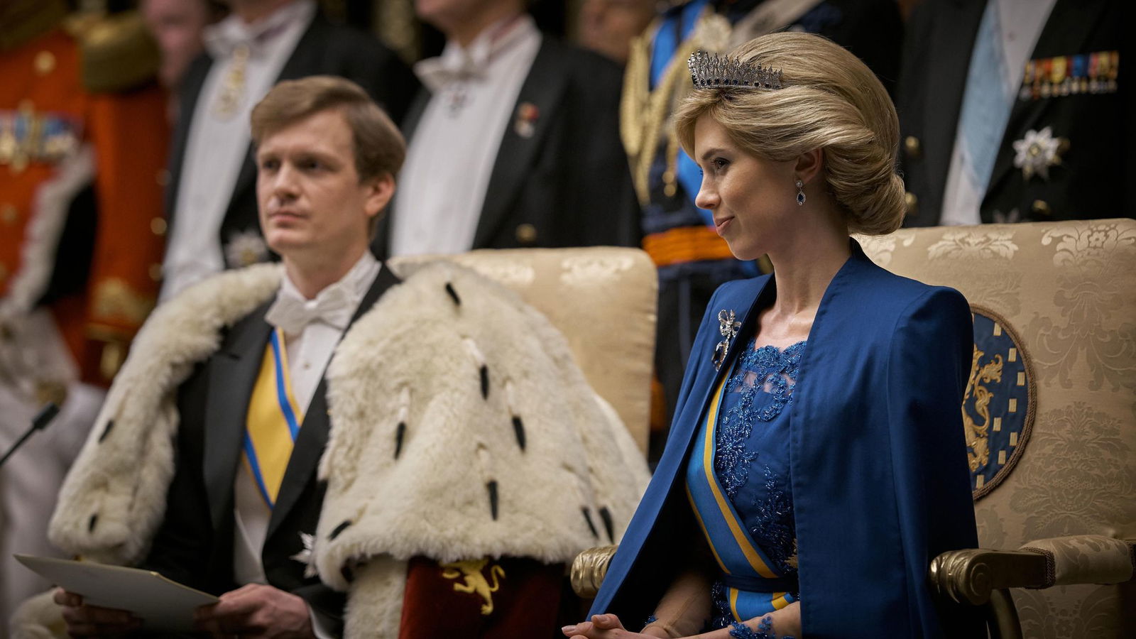 Willem-Alexander (Martijn Lakemeier) und Máxima (Delfina Chaves) in einer Szene der zweiten «Máxima»-Staffel.
