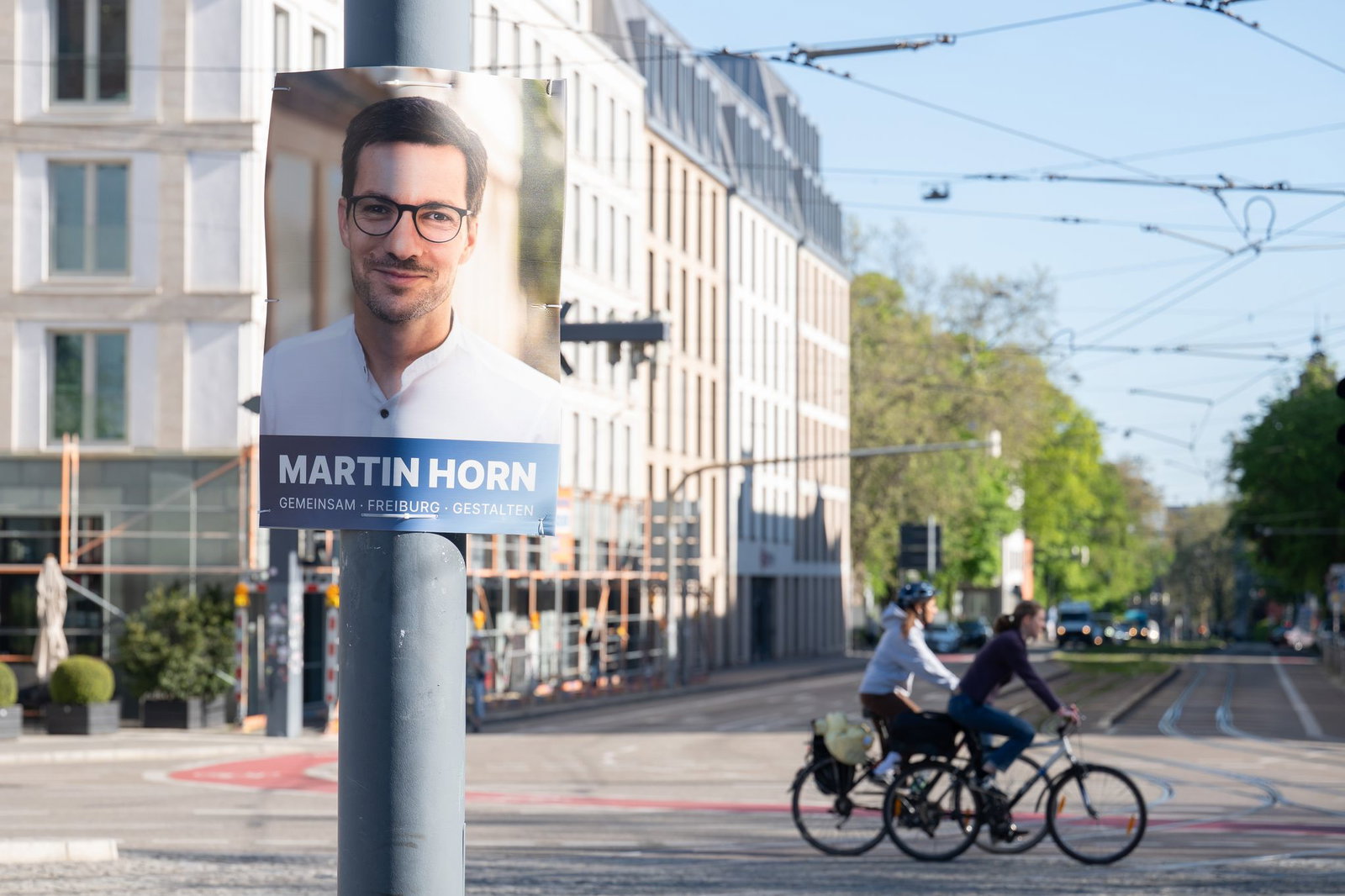 Horn setzte sich bei der vergangenen Wahl im Jahr 2018 gegen Grünen-OB Dieter Salomon durch.