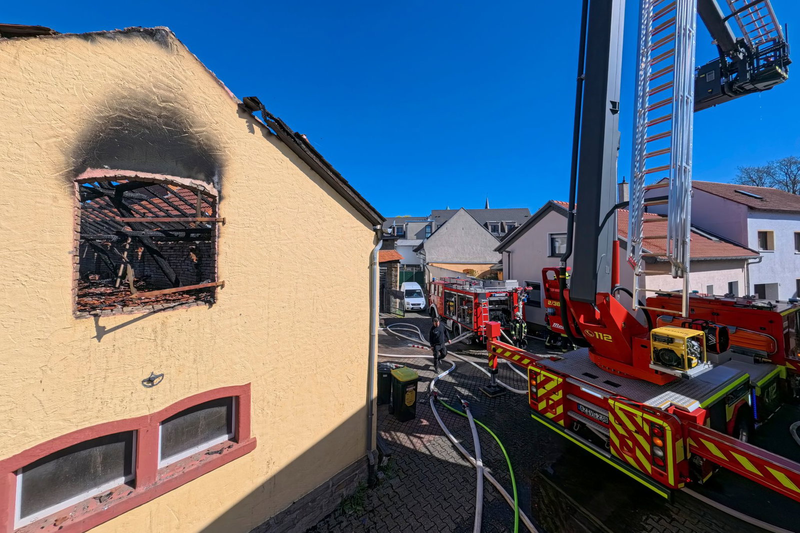 Wegen der Vielzahl an Einsatzfahrzeugen war die Innenstadt zeitweise nur beschränkt zu erreichen.