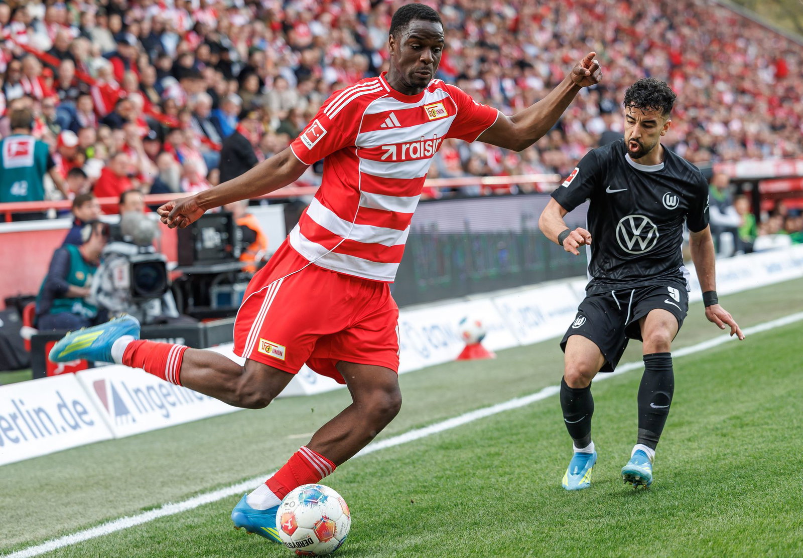 Unions Ilyas Ansah vergab vor allem in der ersten Halbzeit einige Großchancen. 