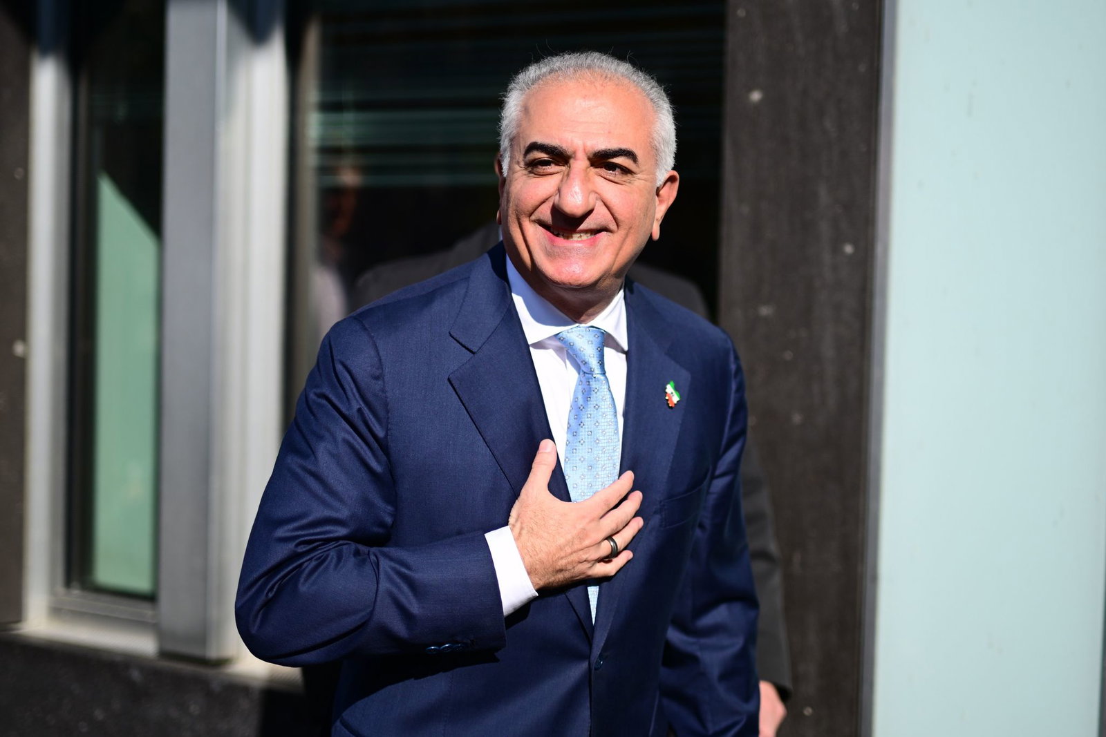Schah-Sohn Reza Pahlavi besucht Berlin. 