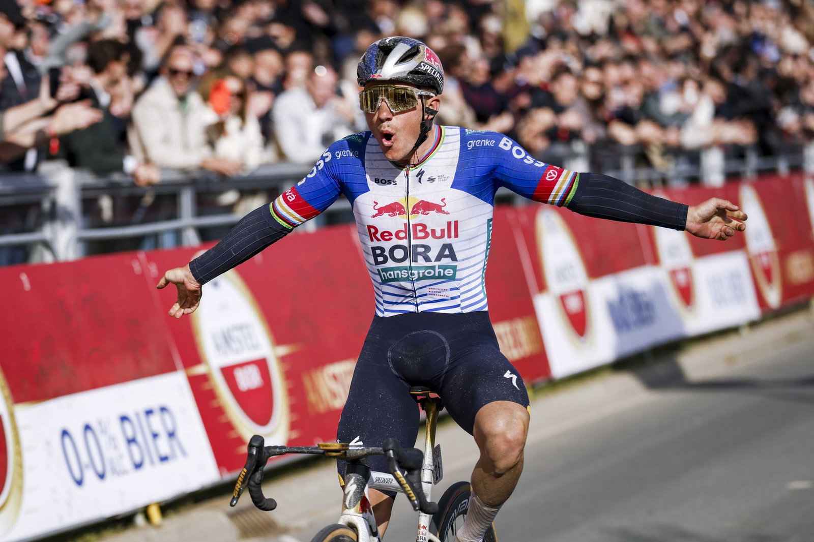 Olympiasieger Remco Evenepoel triumphierte beim Amstel Gold Race.
