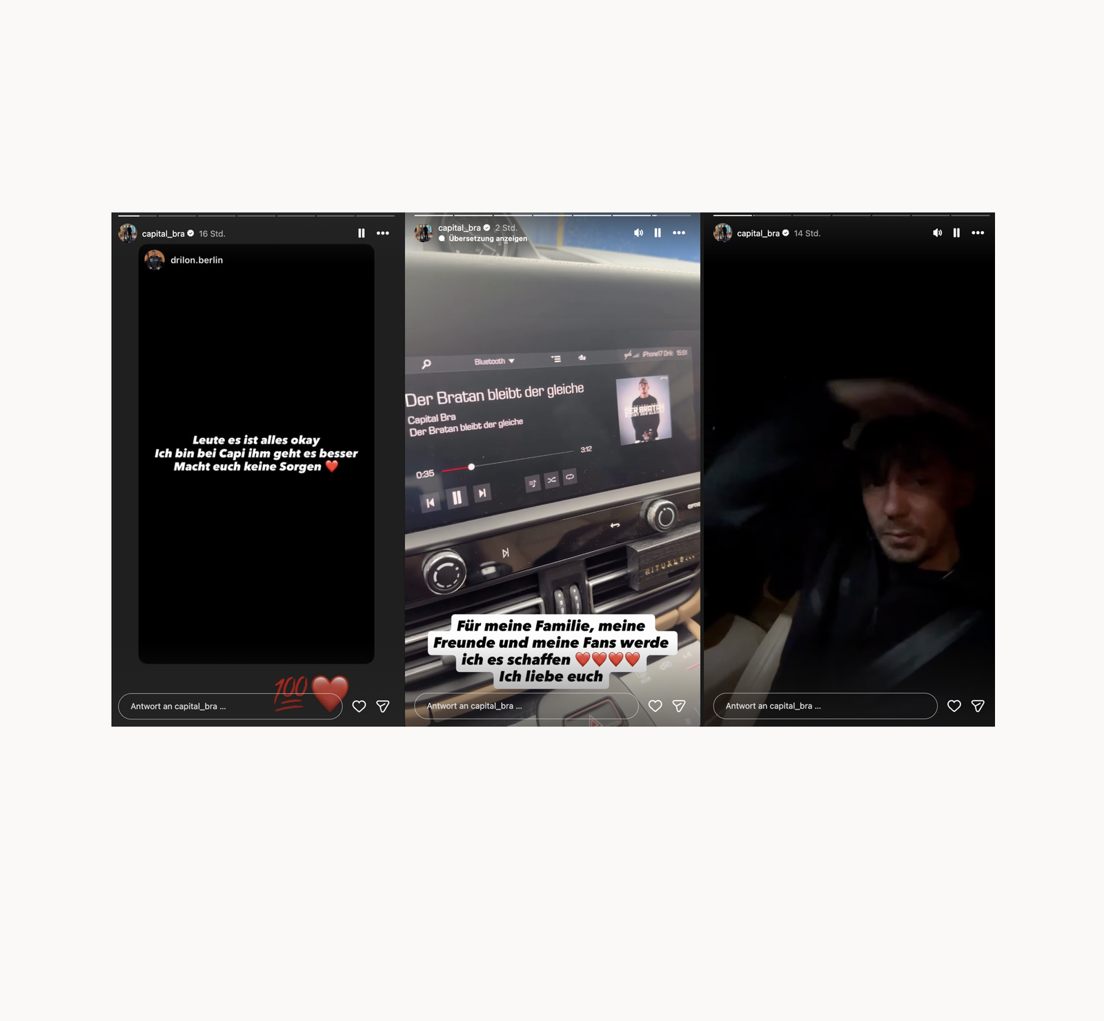 Capital Bra - Instagram Story - Drogen