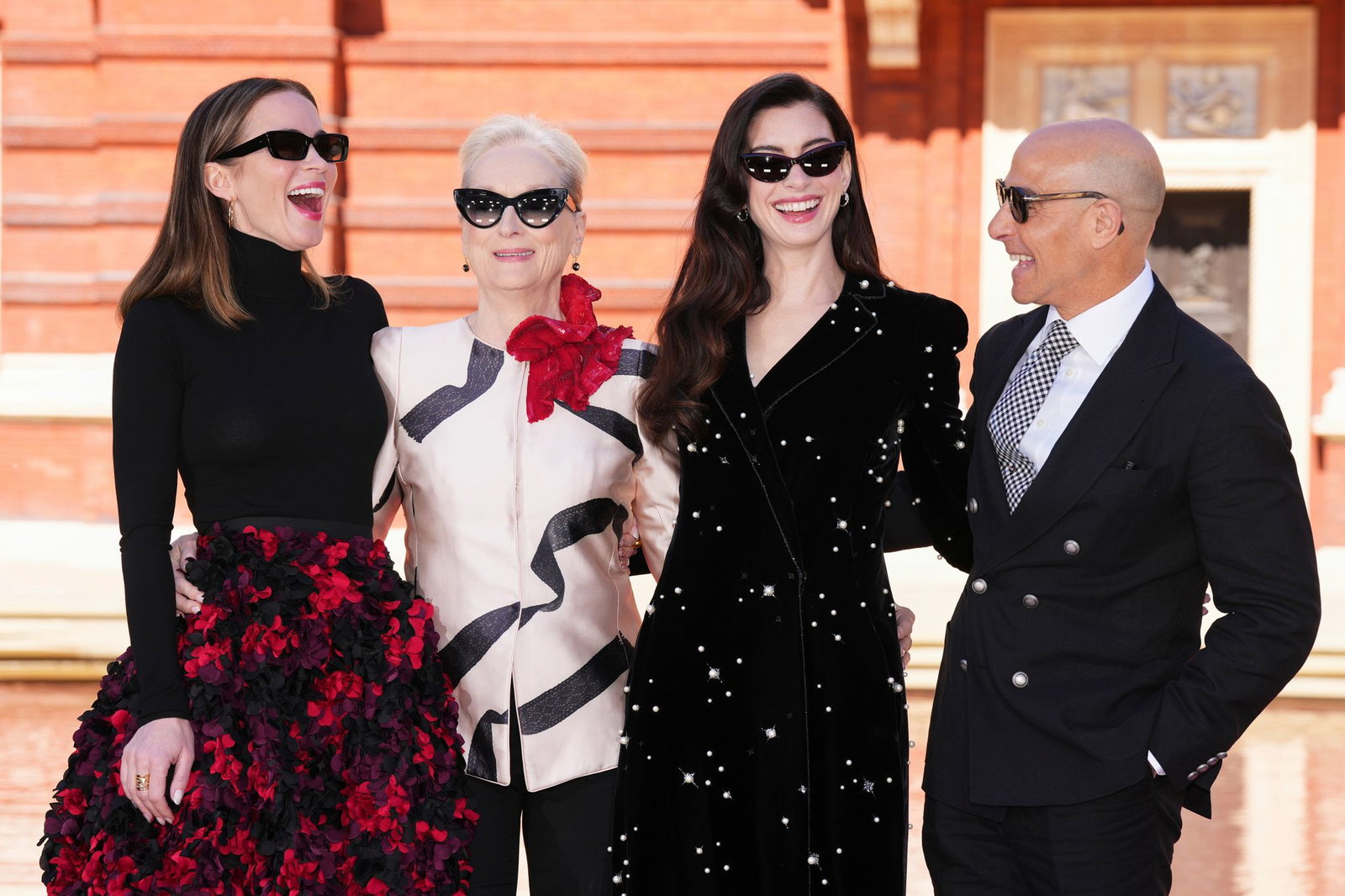 Die Stars des Kultfilms «Der Teufel trägt Prada» standen 20 Jahre später für die Fortsetzung vor der Kamera: Emily Blunt (l-r), Meryl Streep, Anne Hathaway und Stanley Tucci.