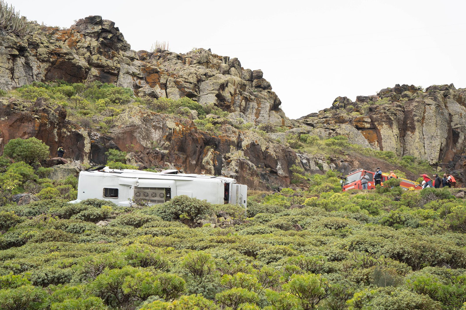 Das Fahrzeug des Unternehmens «Gomera Tours» sei auf der Landstraße GM-2 in einer Kurve von der Fahrbahn abgekommen und einen Abhang hinuntergestürzt.