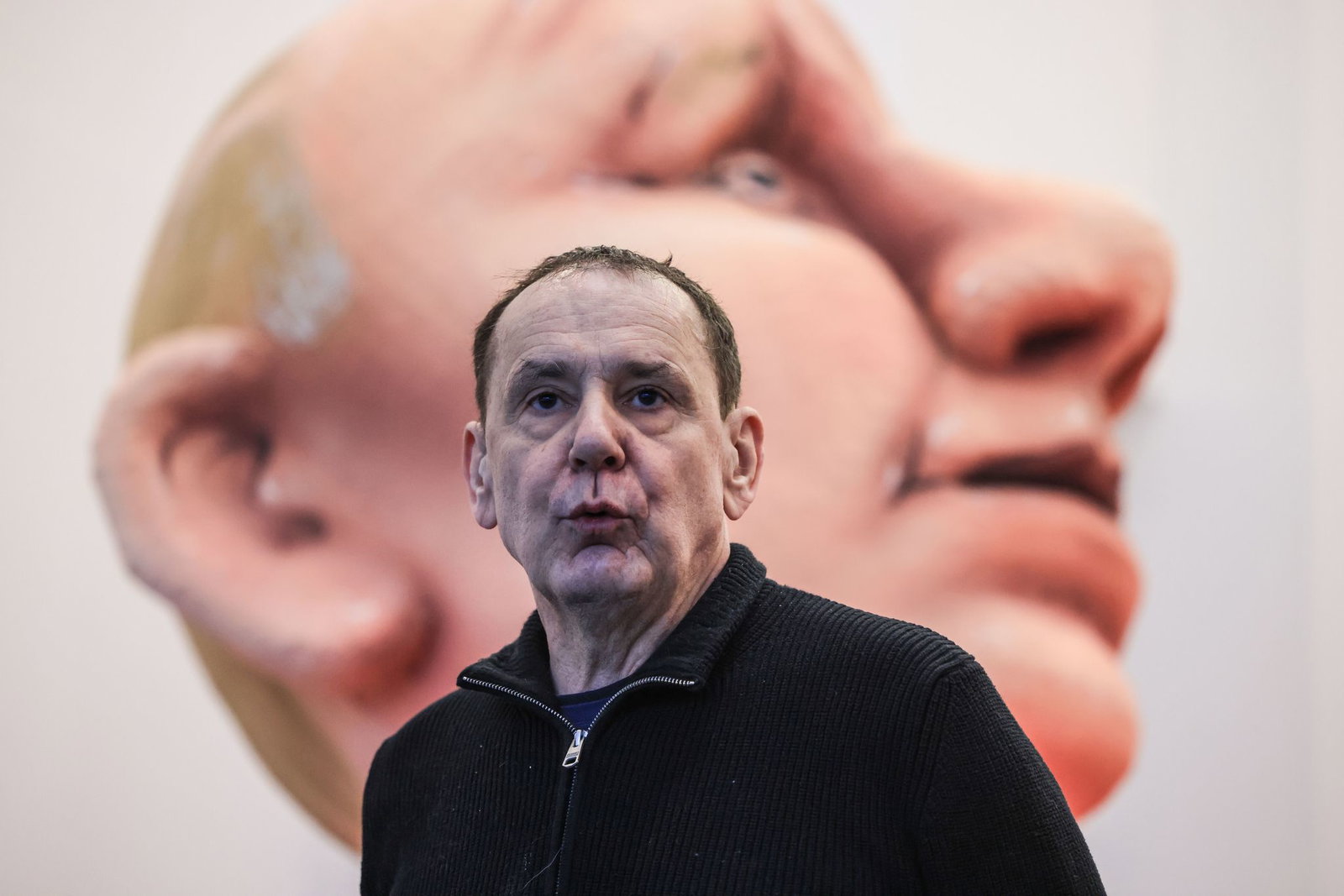 Jacques Tilly vor Putin-Figur. (Archivbild)