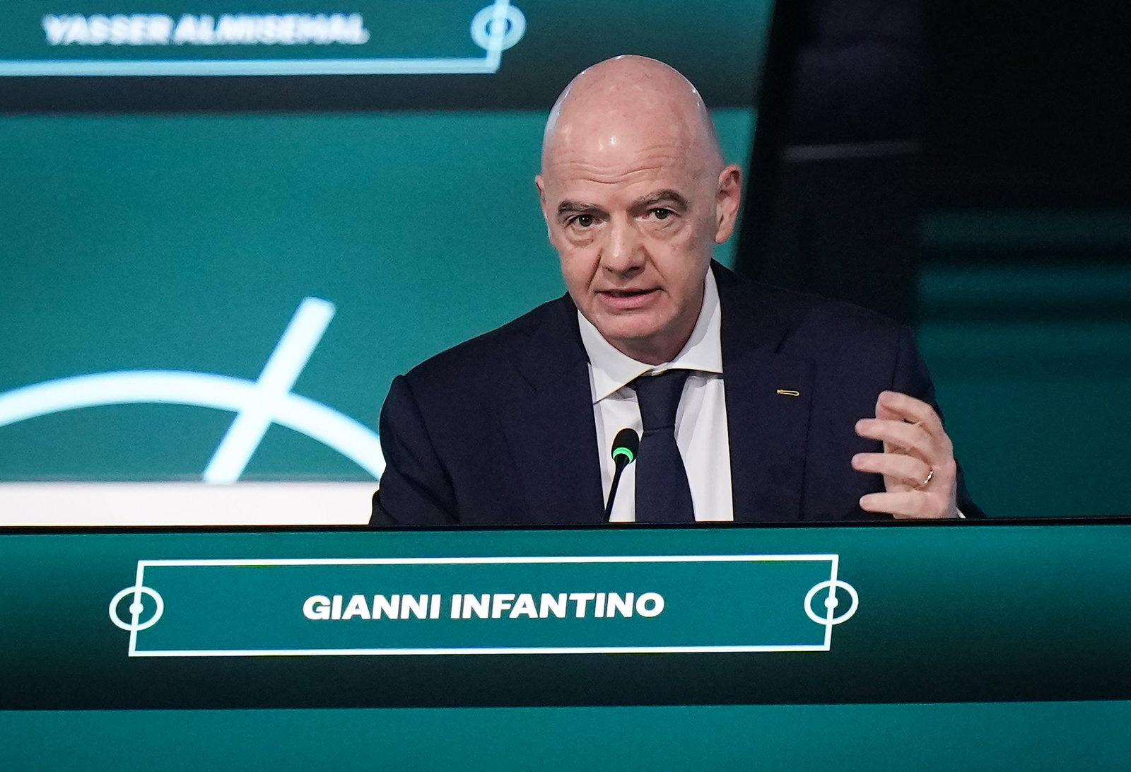 FIFA-Präsident Gianni Infantino spricht beim Kongress des Fußball-Weltverbandes. 