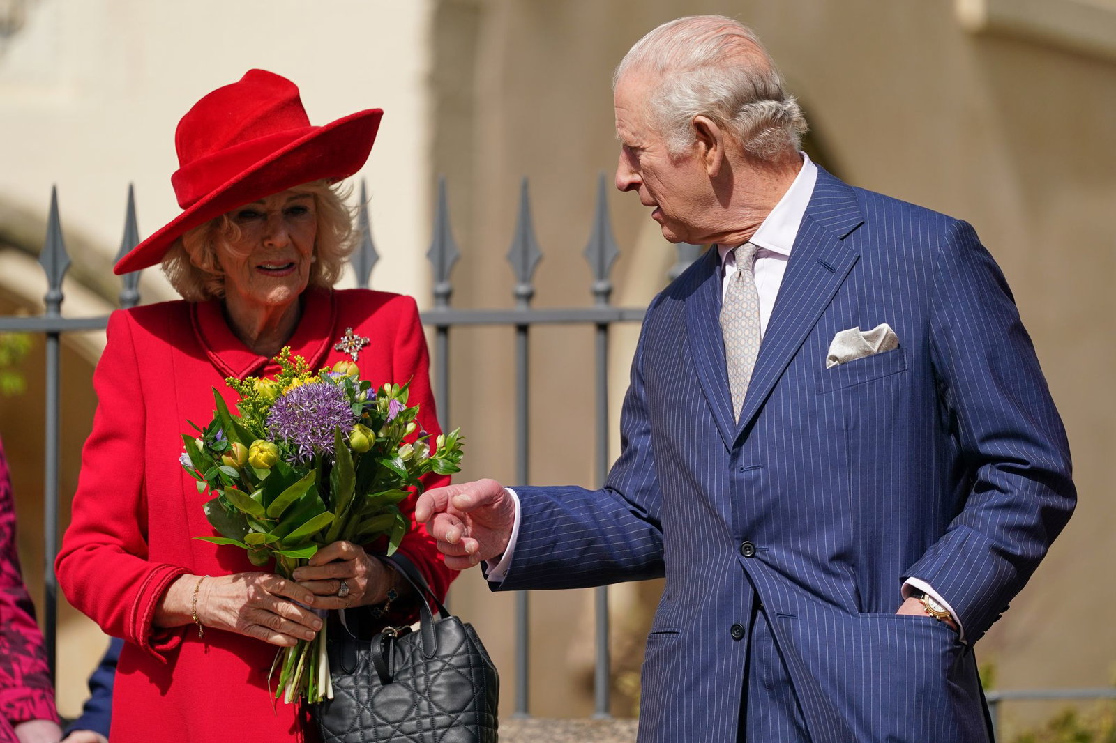 König Charles III. und Königin Camilla nehmen am Ostergottesdienst teil. 