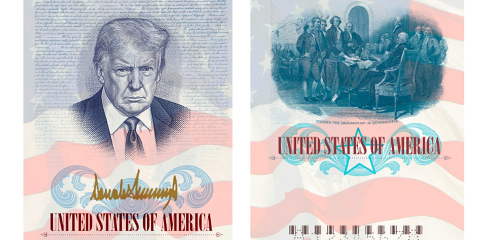 Das Abbild des US-Präsidenten wird bald auf der Innenseite einer Sonderausgabe amerikanischer Reisepässe zu sehen sein.