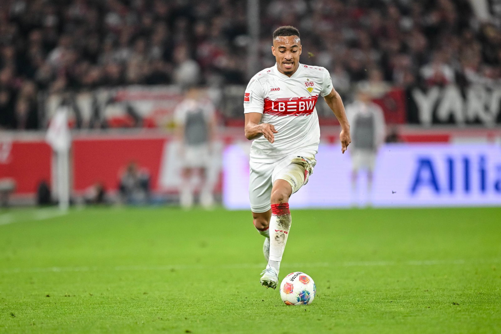 Fühlt sich beim VfB wohl: Jamie Leweling. (Archivbild)