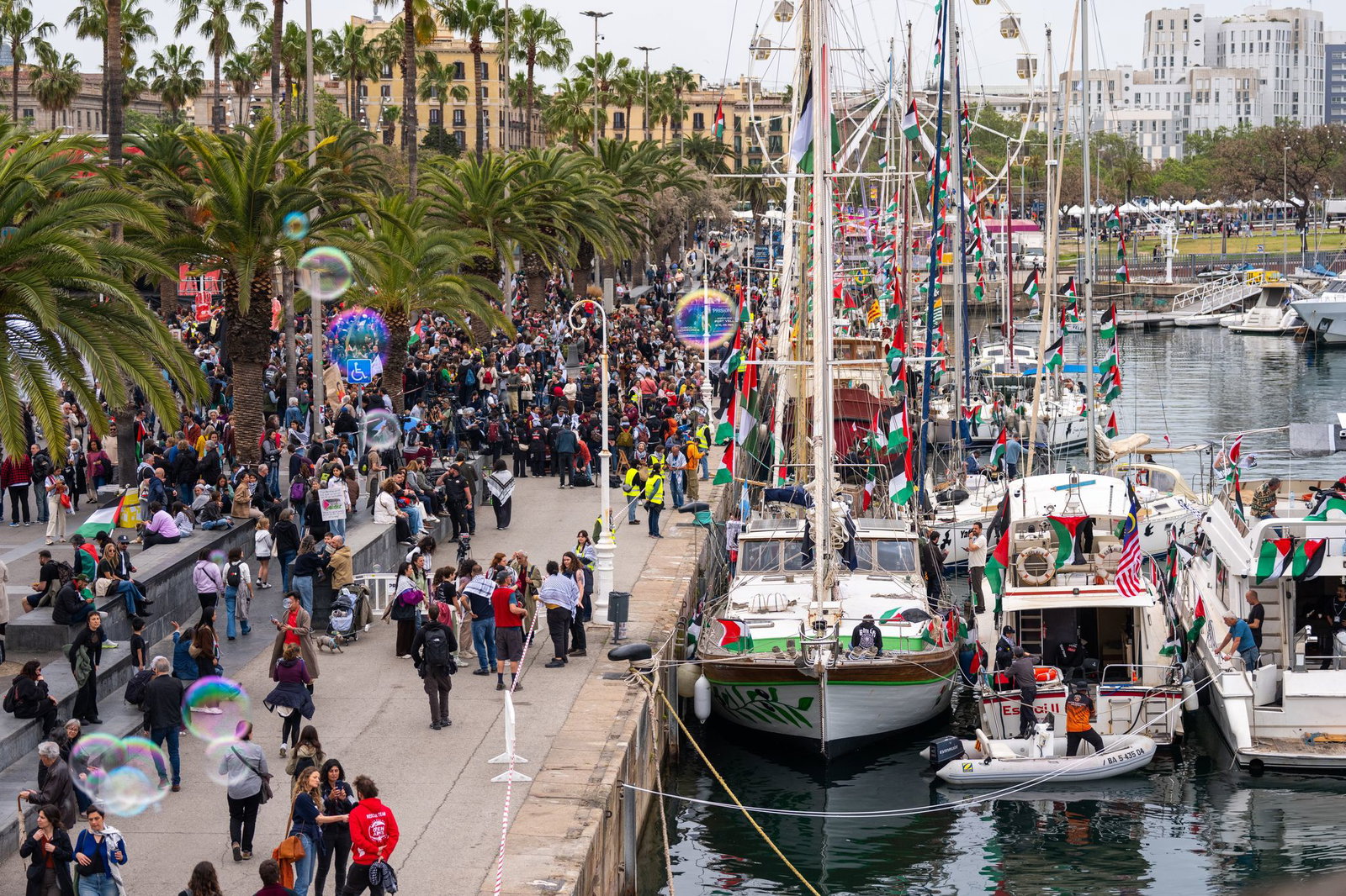 39 Boote der GSF-Flotte liefen in Barcelona aus. (Archivbild)