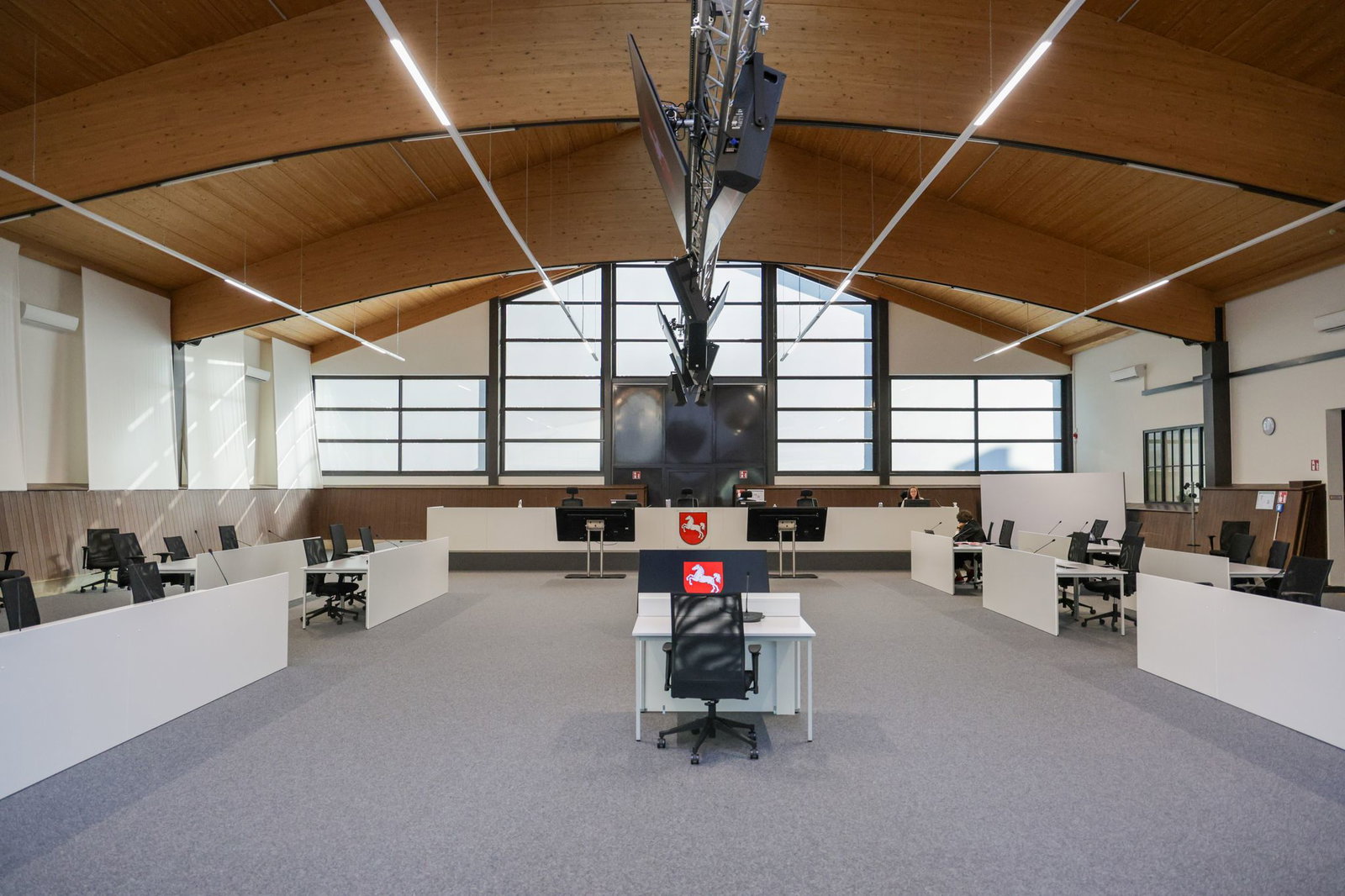 Für den Prozess in Verden wurde eine Reithalle zum Gerichtssaal umgebaut. (Archivbild)