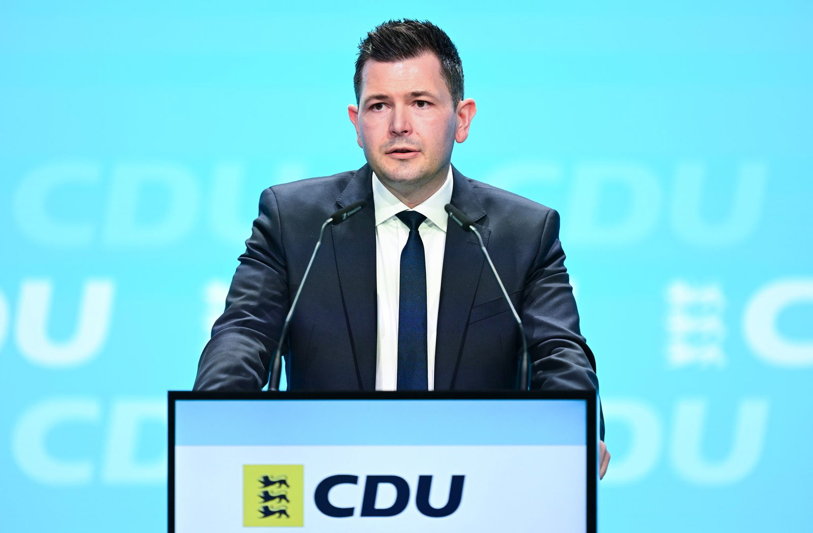 CDU-Generalsekretär Tobias Vogt gilt als ein Kandidat für den Fraktionsvorsitz der CDU im Landtag. (Archivbild)