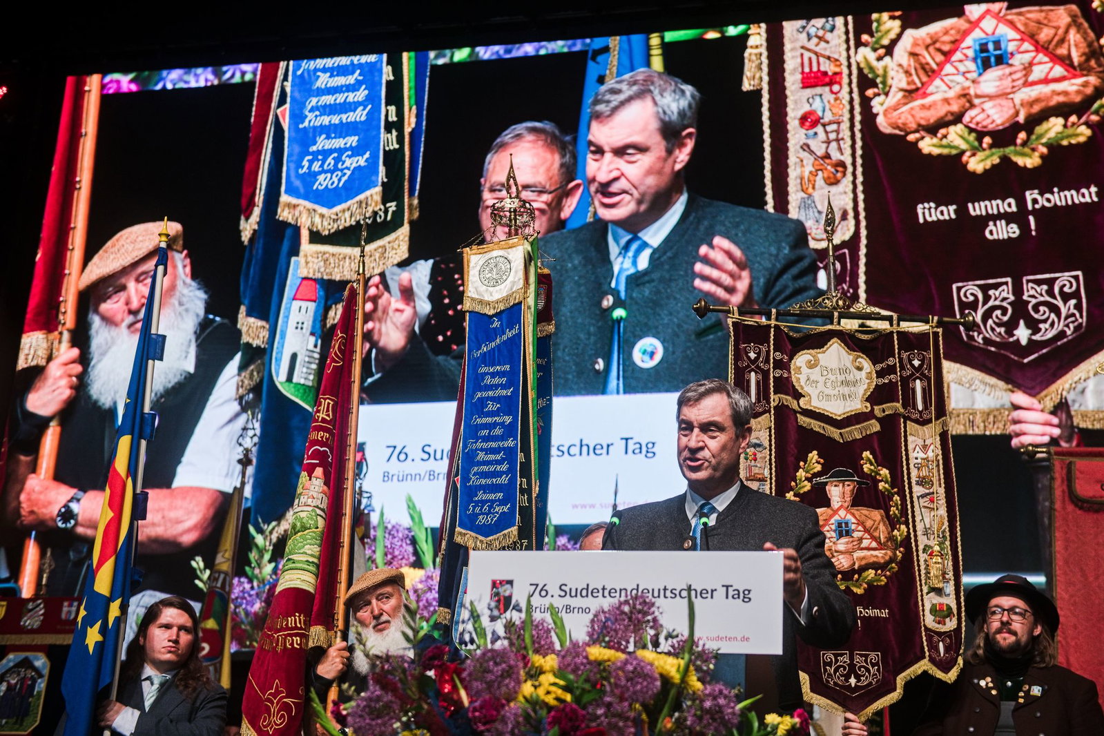 Der bayerische Ministerpräsident Markus Söder (CSU) sprach beim 76. Sudetendeutschen Tag in Brünn (Brno). 