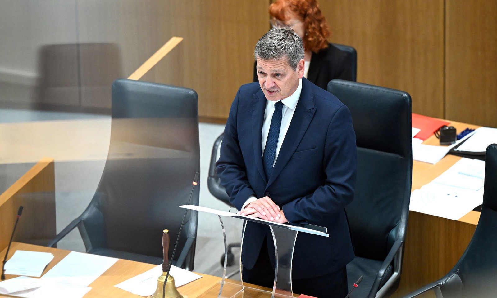 Baldauf appellierte in seiner Rede als Alterspräsident an das Verantwortungsgefühl der Abgeordneten.