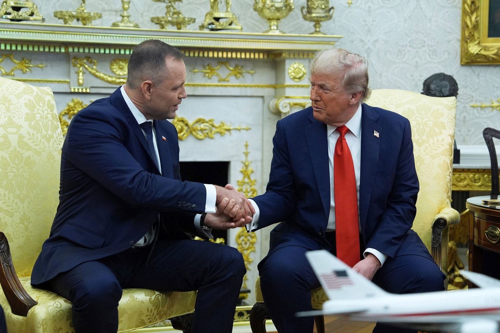 Trump und Nawrocki verstanden sich beim Treffen gut (Archivbild).