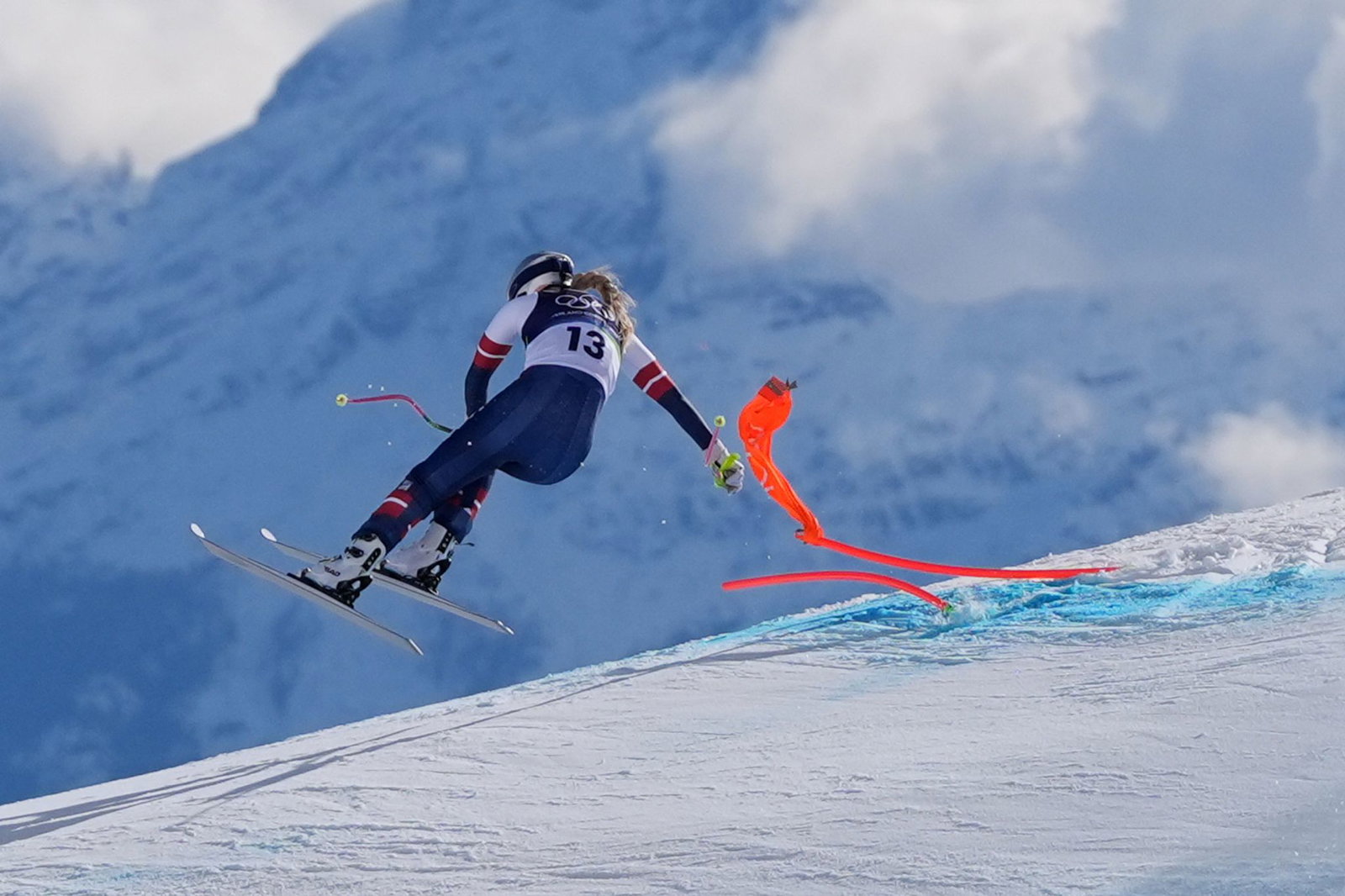 Lindsey Vonn stürzte in der Olympia-Abfahrt im Februar schwer. (Archivbild)