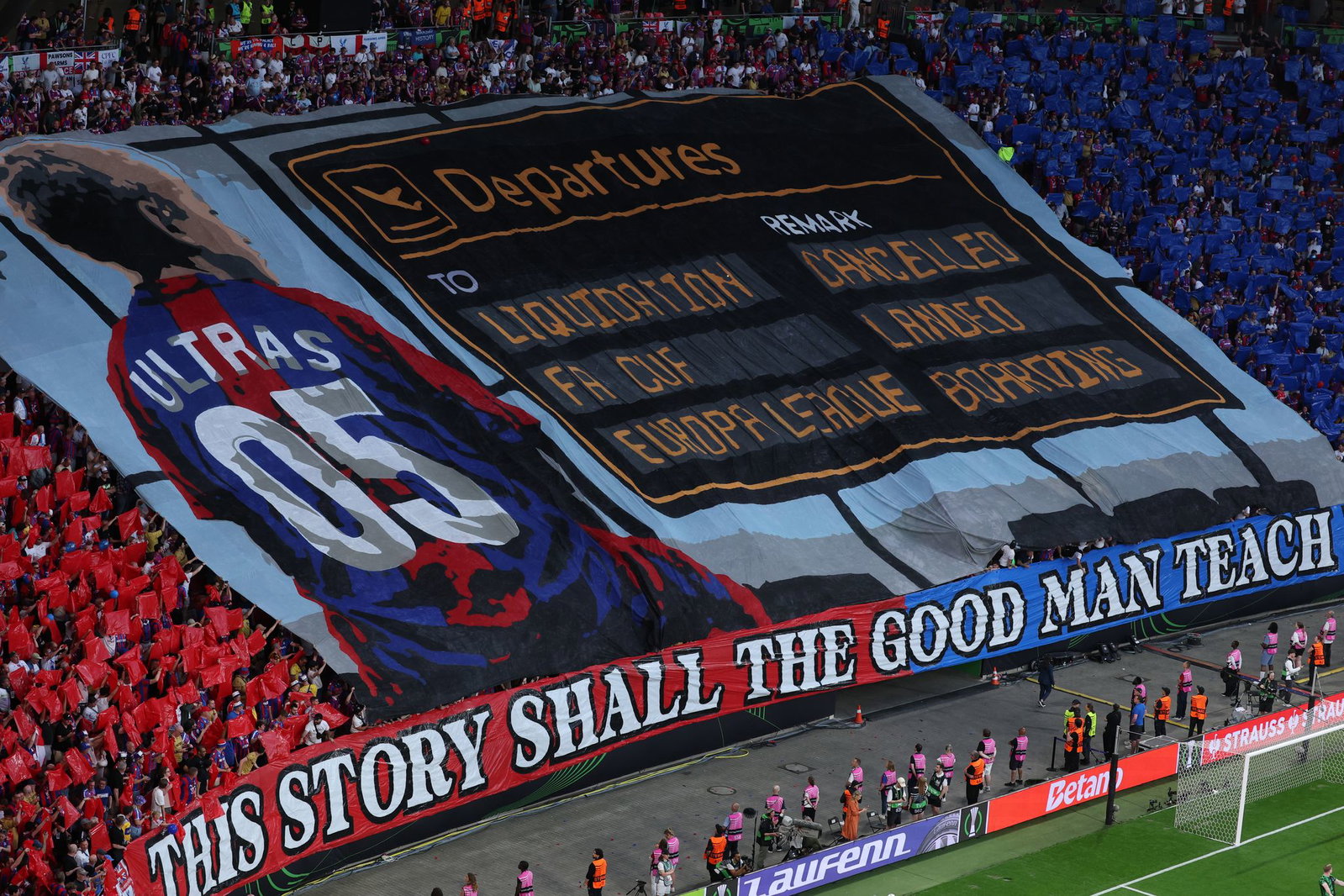 Die Fans von Palace zeigten eine Choreo vor dem Anpfiff.