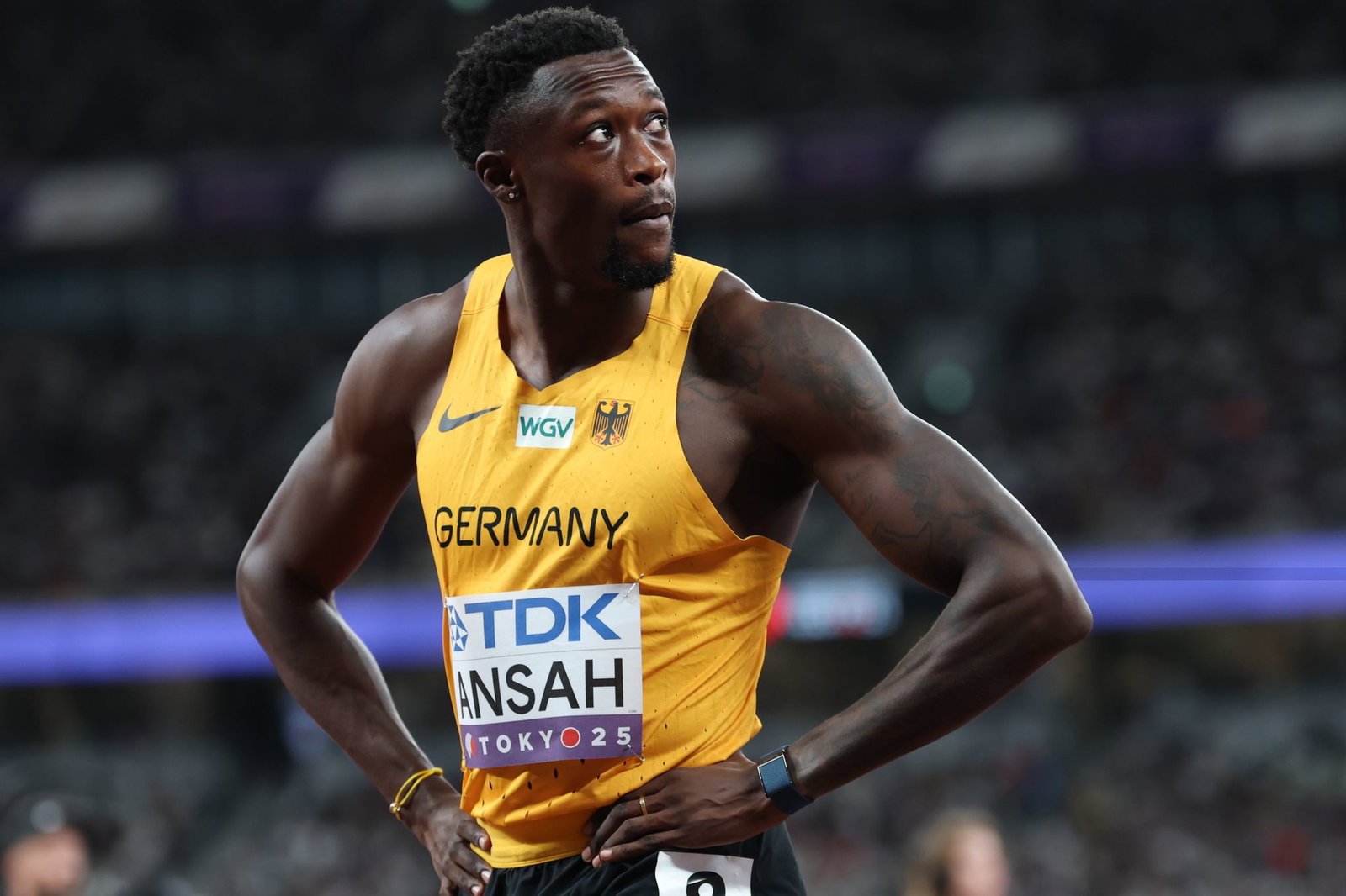 Die deutschen Sprinter um Owen Ansah verbesserten den deutschen Rekord deutlich. (Archivbild)