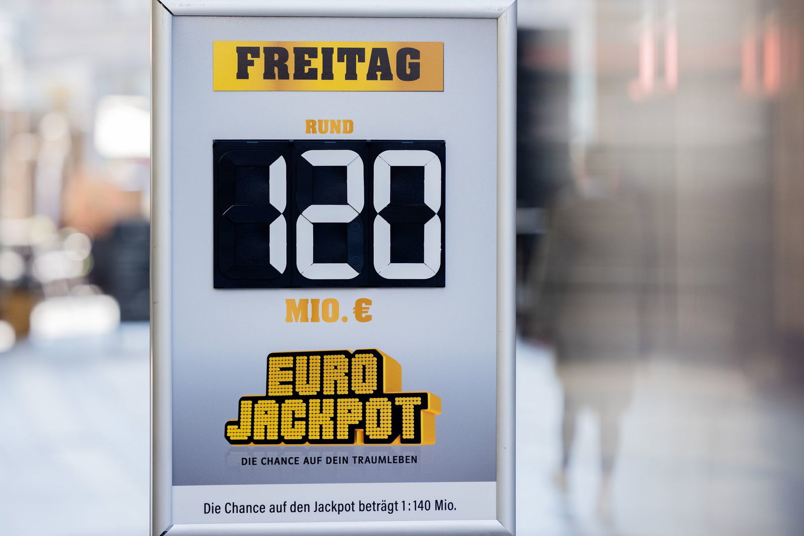 120 Millionen Euro liegen immer noch Eurojackpot bereit. Die Voraussetzung: Sieben richtige Zahlen. (Symbolbild)