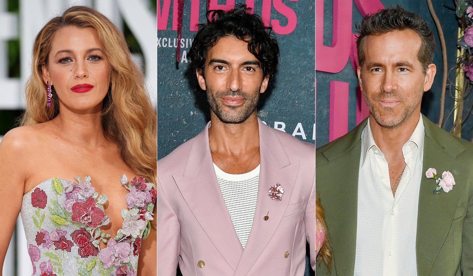 Blake Lively (links) und Justin Baldoni (Mitte) legen ihren Gerichtsstreit bei. (Archivbilder)