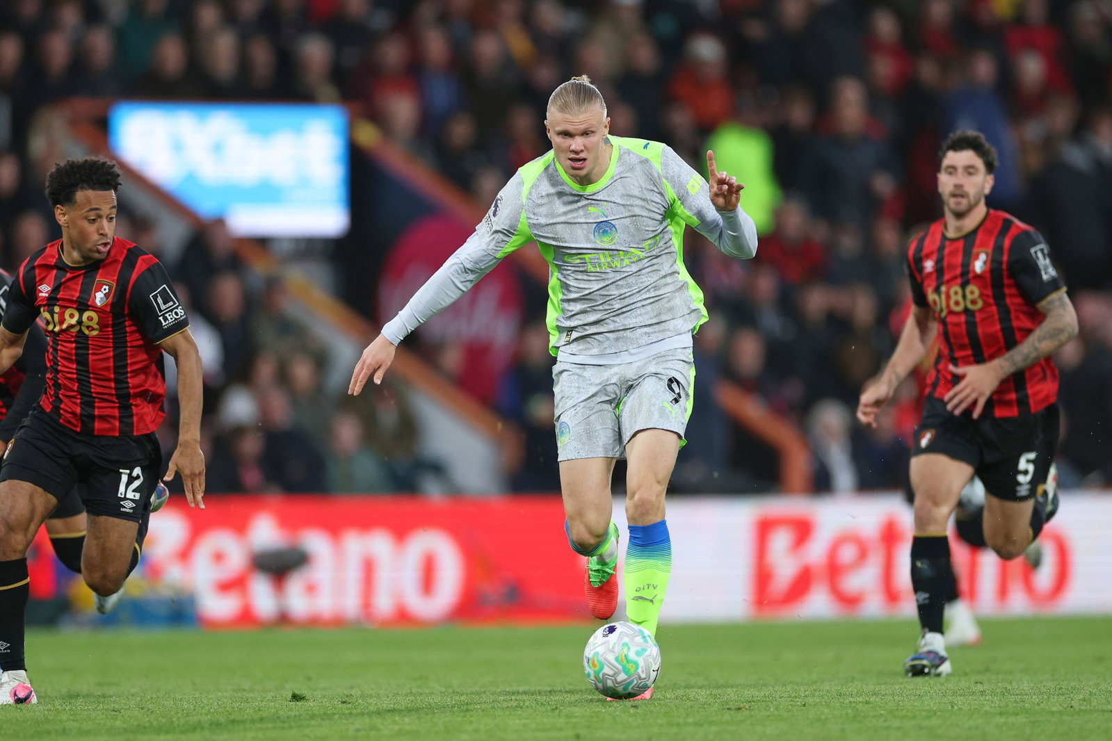 Man-City-Stürmer Erling Haaland blieb beim AFC Bournemouth glücklos.